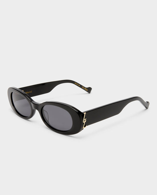 The Ellidy Black Female Oval Sunglasses | Luv Lou