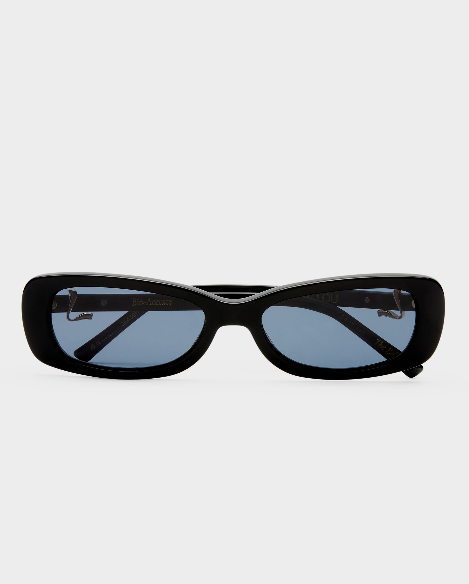 The Bella Black Female Rectangle Sunglasses | Luv Lou