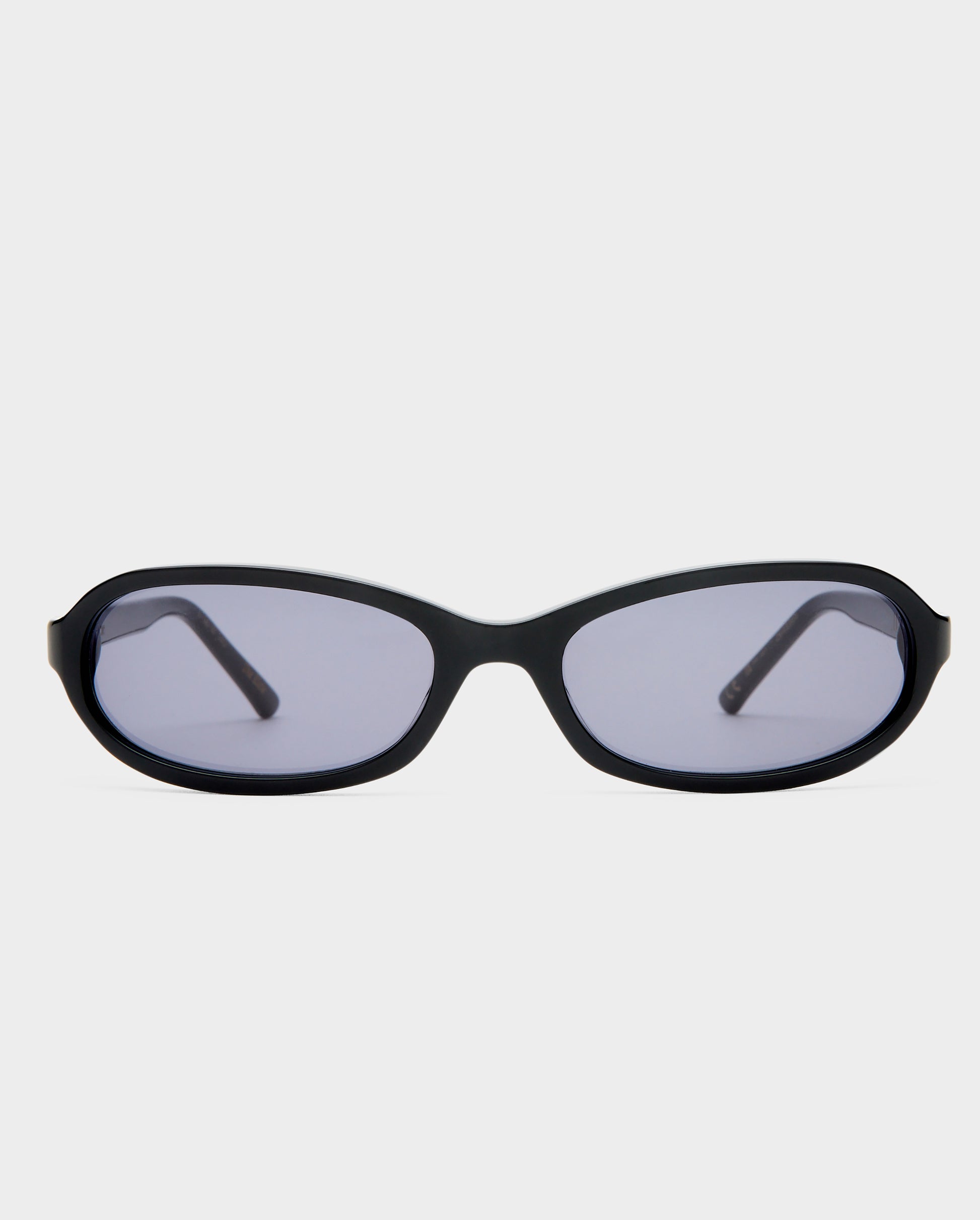 The Elcie Black Female Oval Sunglasses | Luv Lou