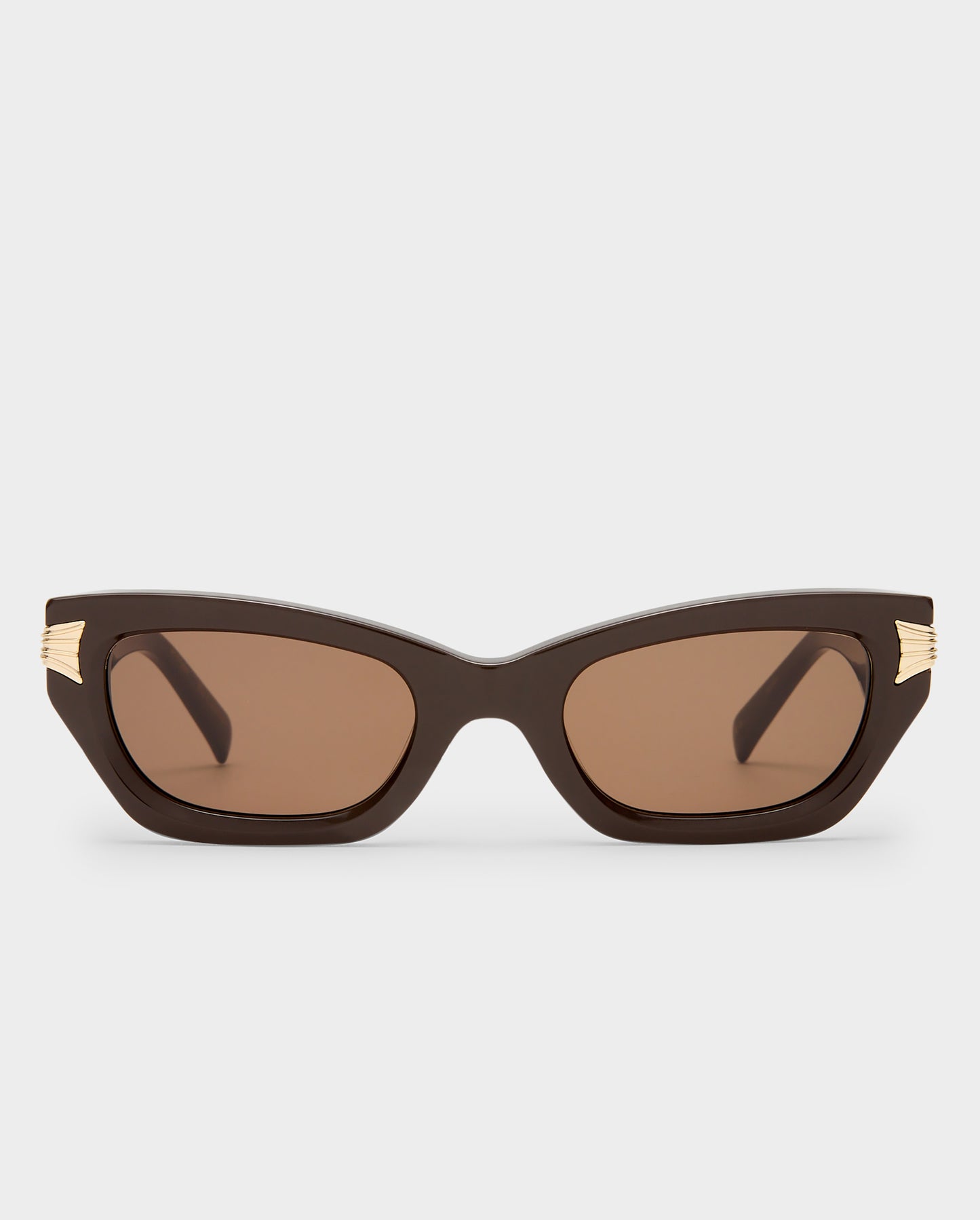 The Cameron Dark Chocolate Female Cat-Eye Sunglasses | Luv Lou