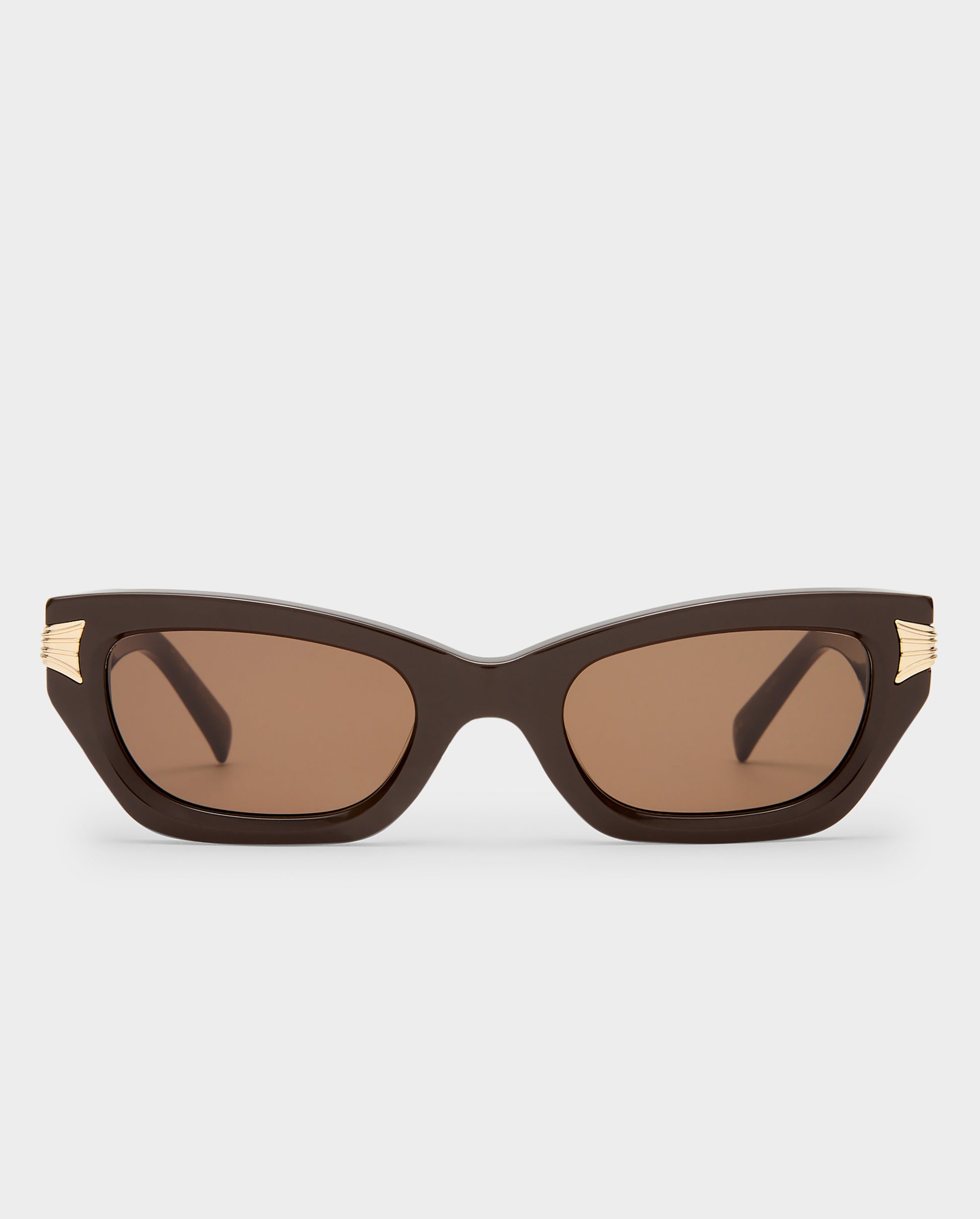 The Cameron Dark Chocolate Female Cat-Eye Sunglasses | Luv Lou