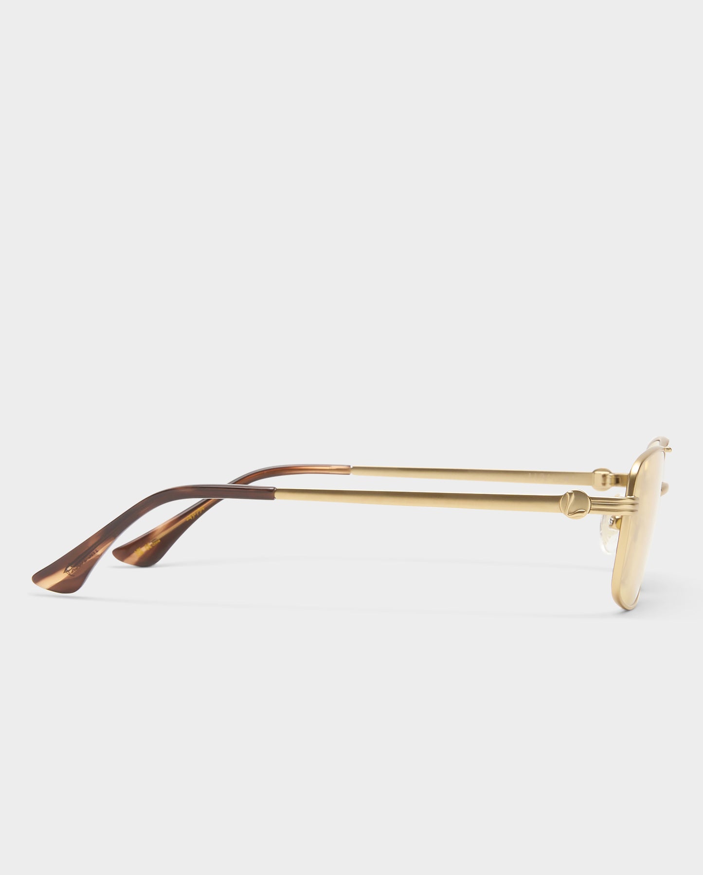 The Rocky Brushed Gold Female Aviator Sunglasses | Luv Lou