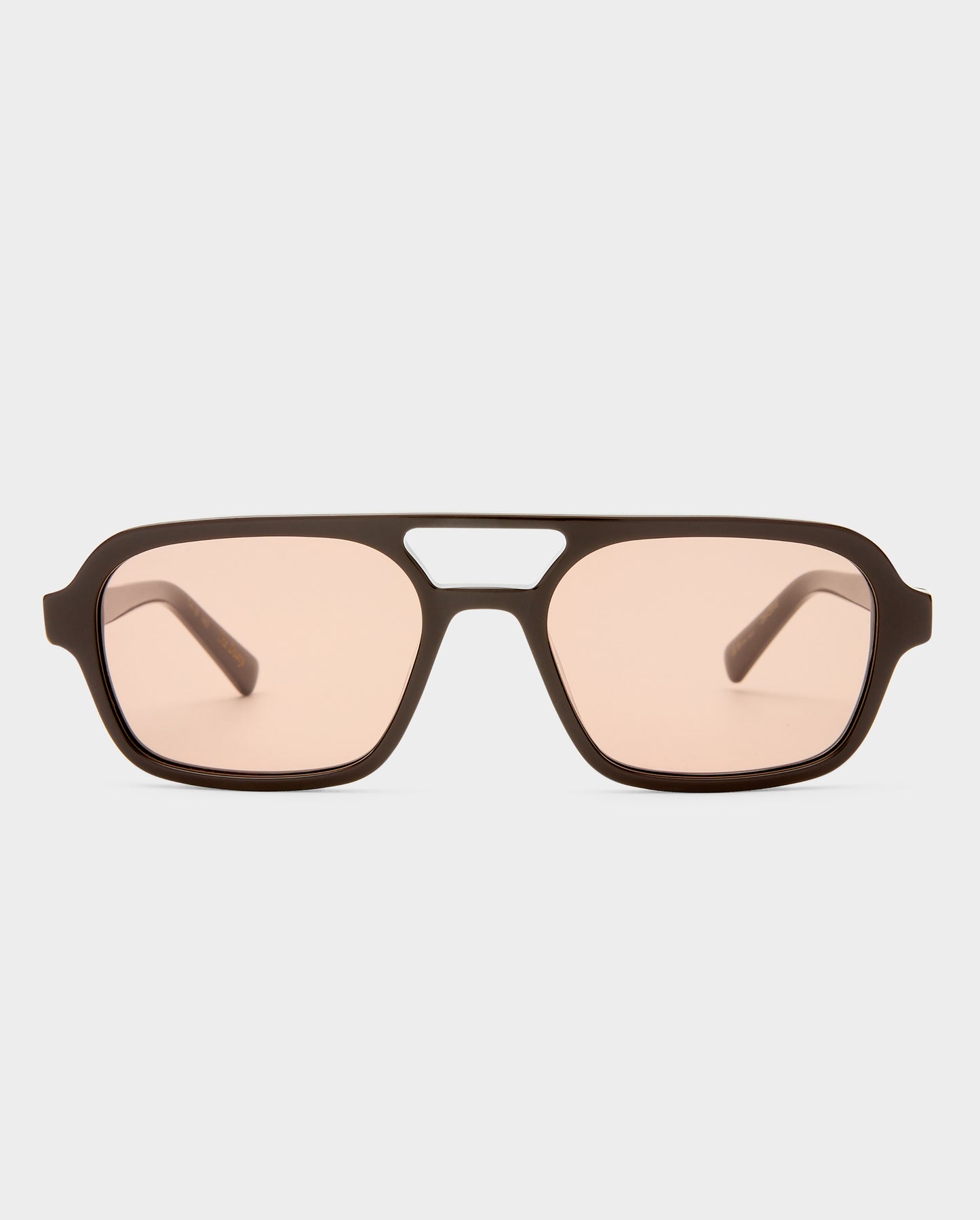The Dusty Dark Chocolate Female Aviator Sunglasses | Luv Lou