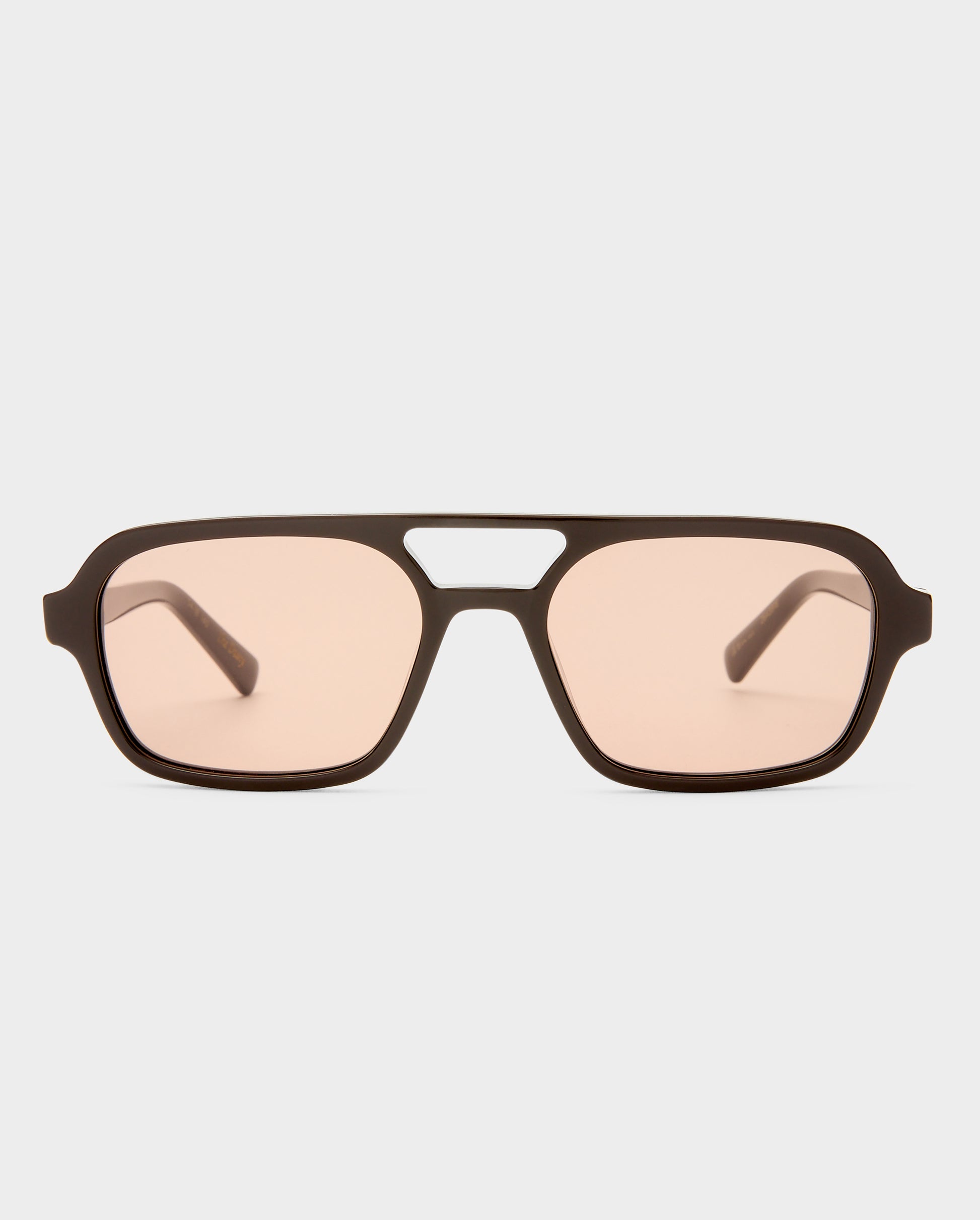 The Dusty Dark Chocolate Female Aviator Sunglasses | Luv Lou