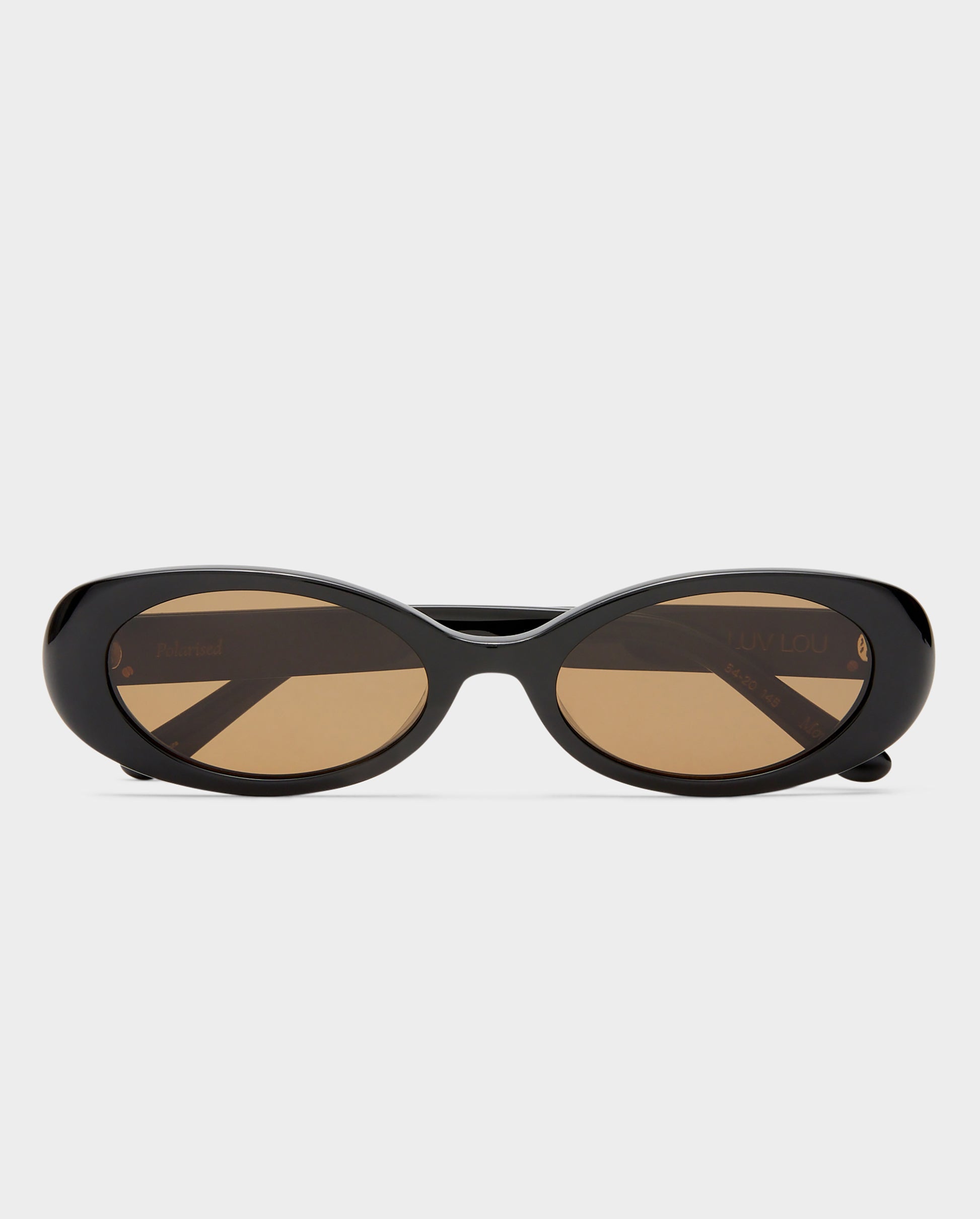 The Morgan Black Female Oval Sunglasses | Luv Lou