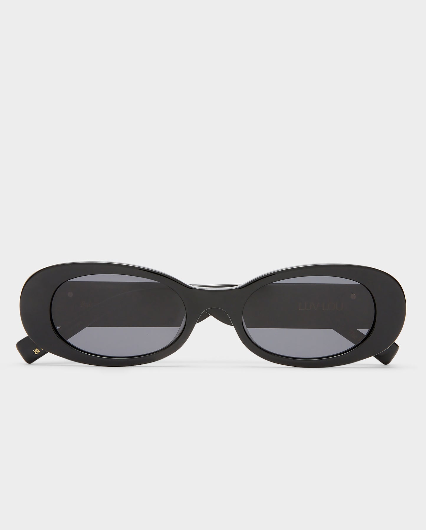 The Ellidy Black Female Oval Sunglasses | Luv Lou