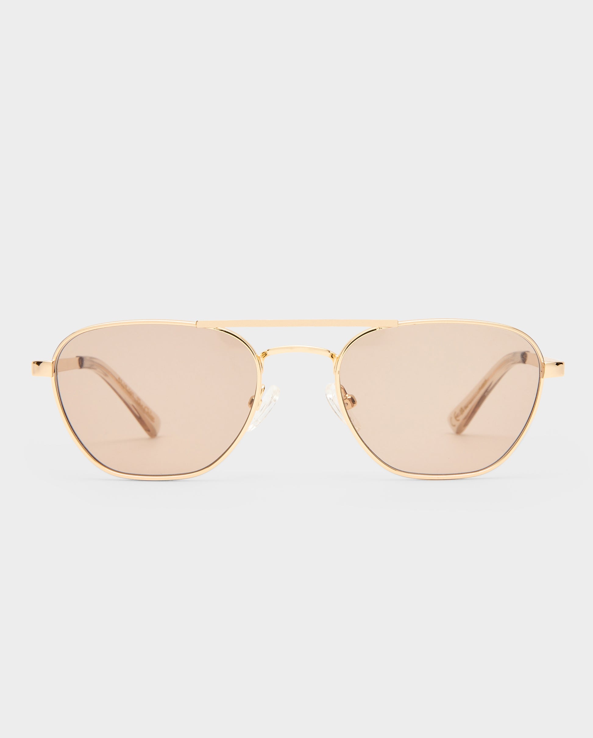 The Chloe Light Gold Female Aviator Sunglasses | Luv Lou
