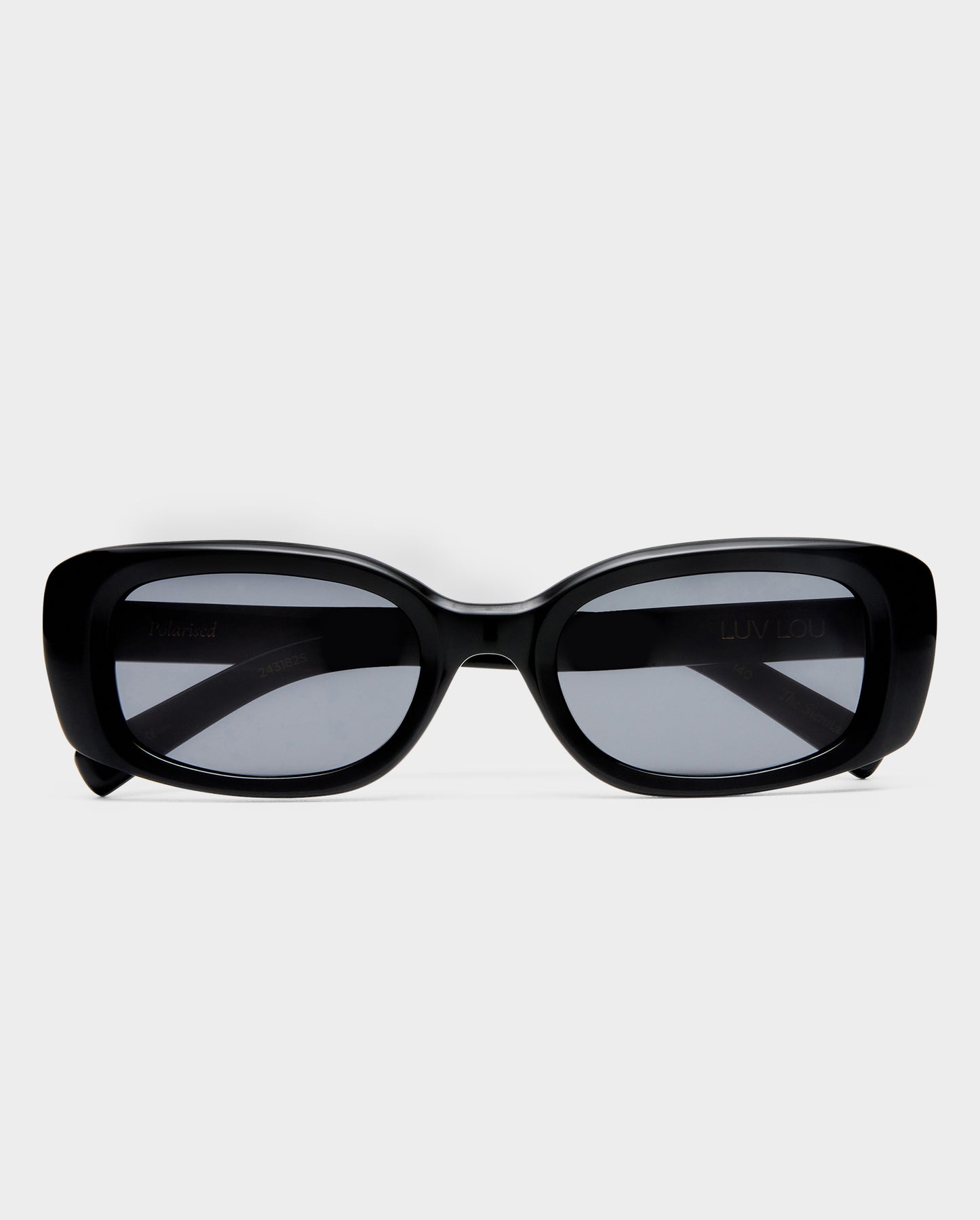 The Sienna Black Female Rectangle Sunglasses | Luv Lou