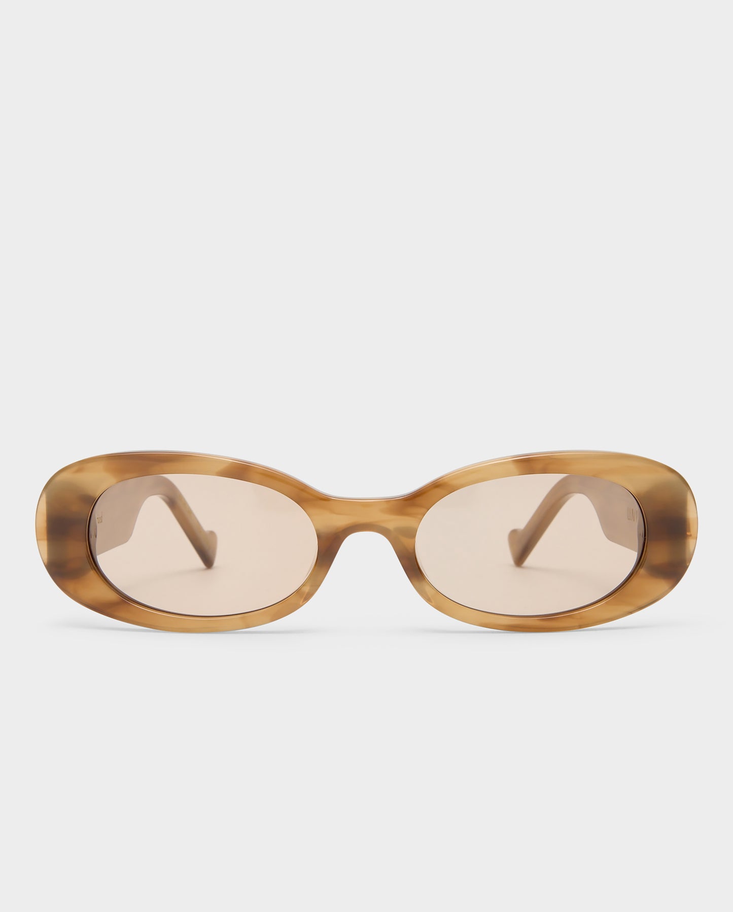 The Ellidy Hazelnut Female Oval Sunglasses | Luv Lou