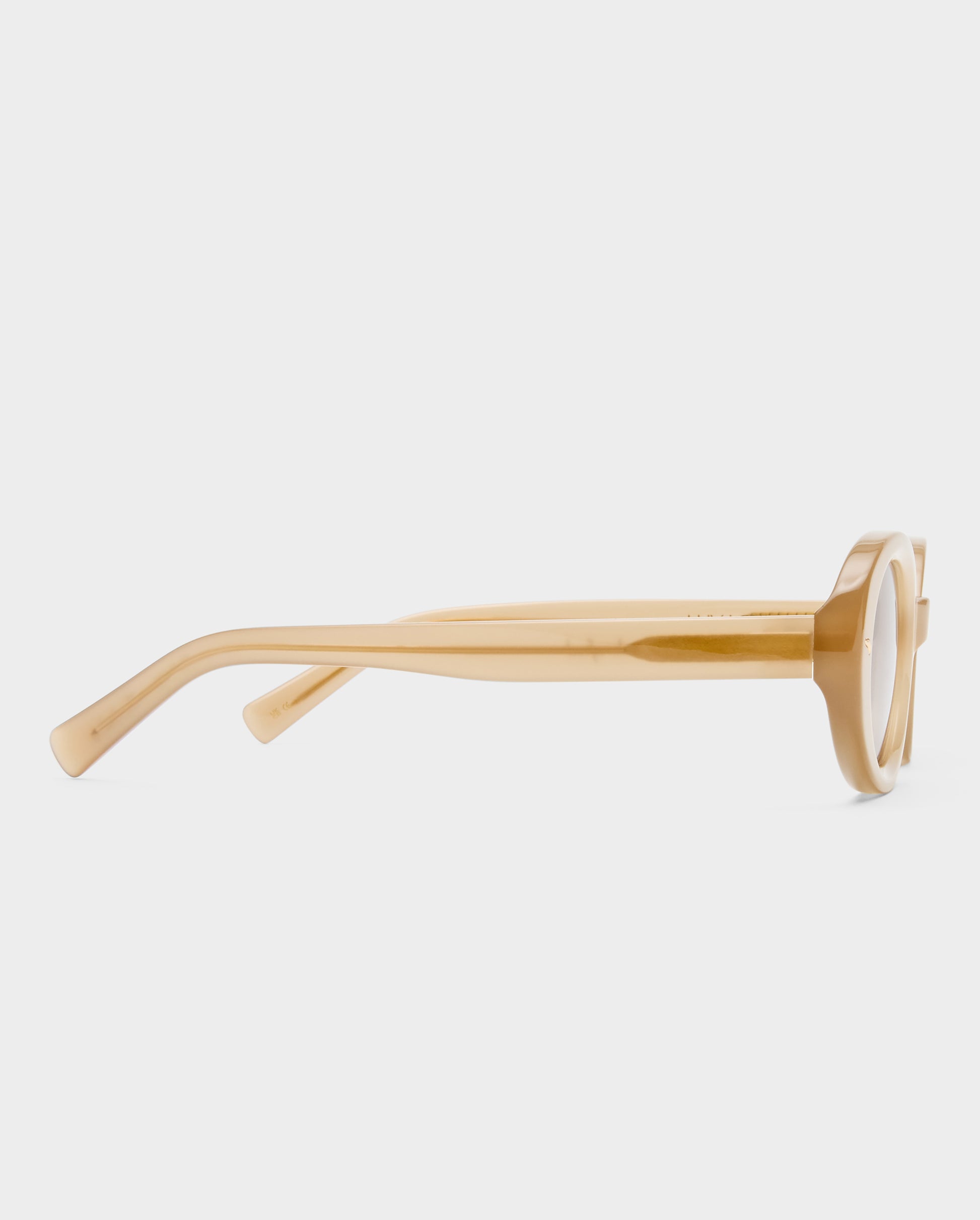 The Audrey Bisque Female Oval Sunglasses | Luv Lou