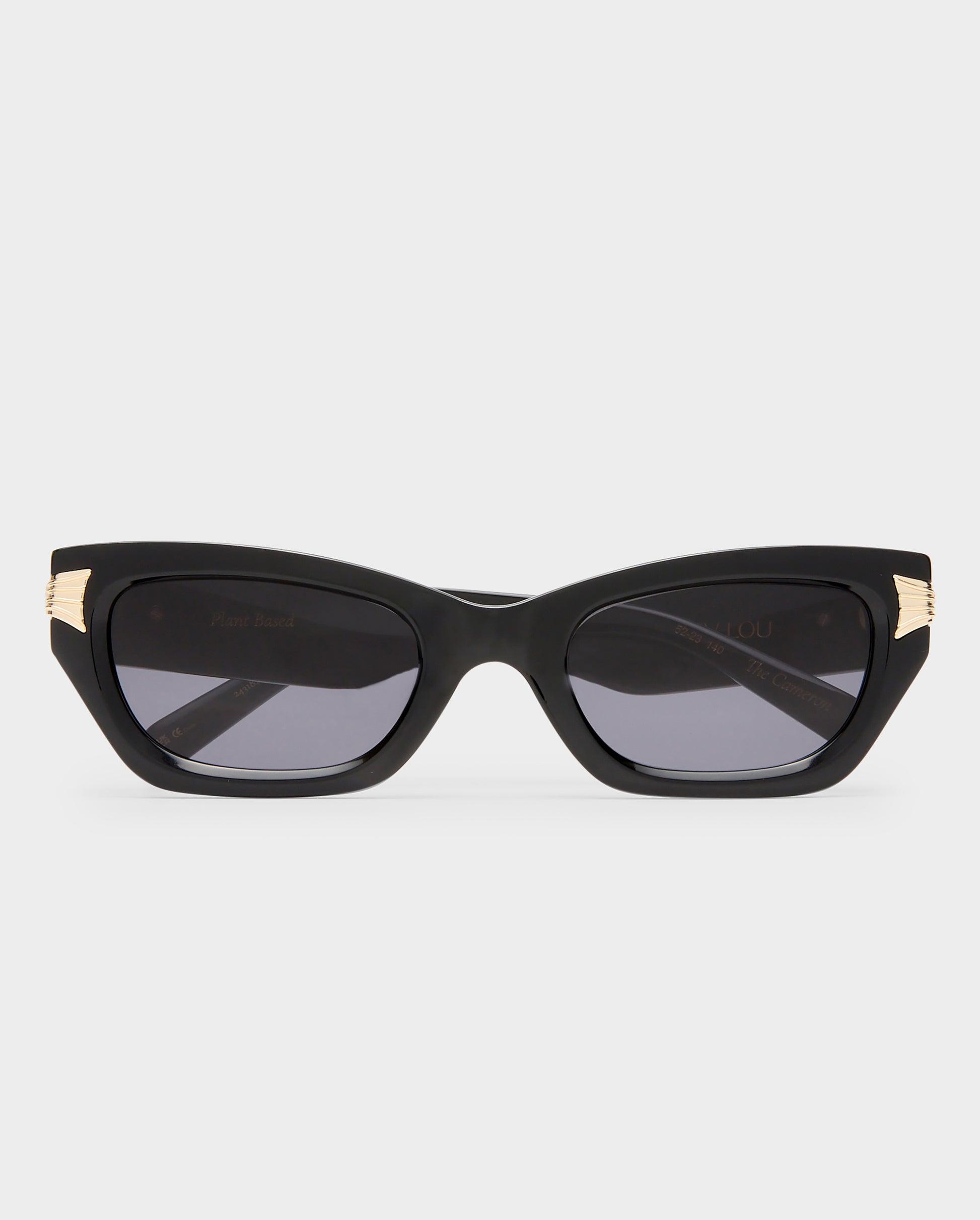 The Cameron Black Female Cat-Eye Sunglasses | Luv Lou