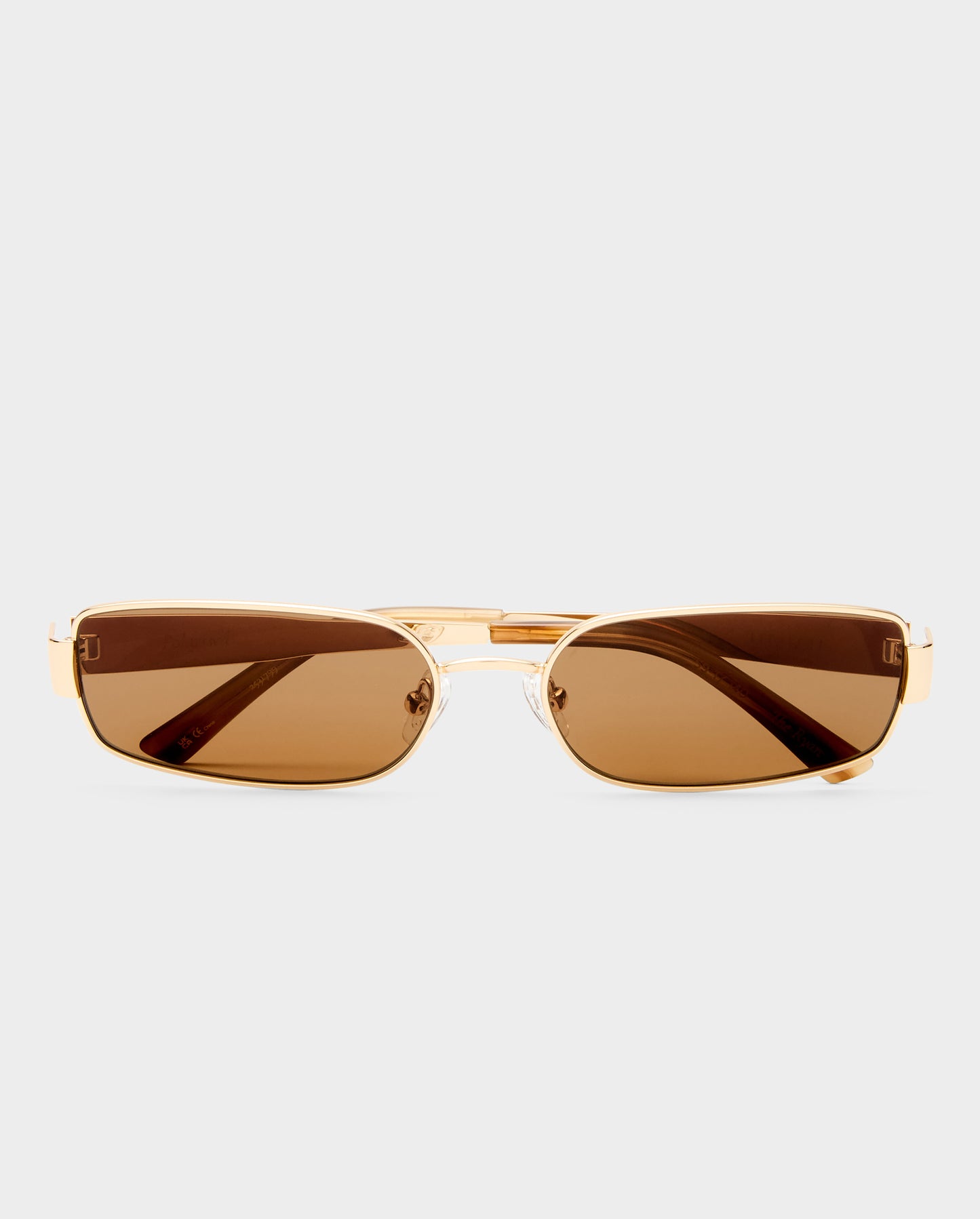 The Ryan Gold Female Rectangle Sunglasses | Luv Lou