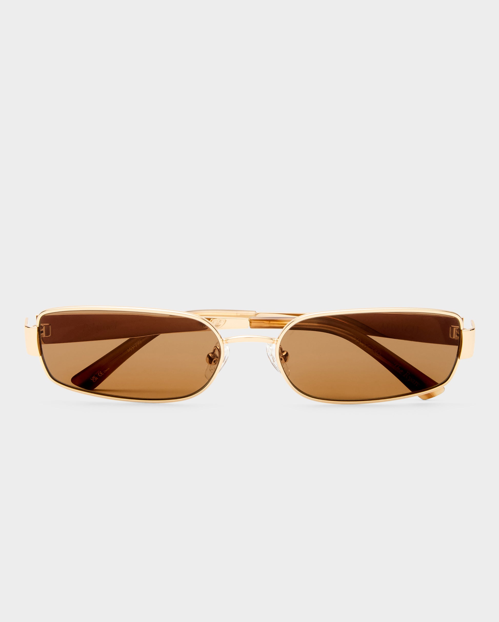 The Ryan Gold Female Rectangle Sunglasses | Luv Lou