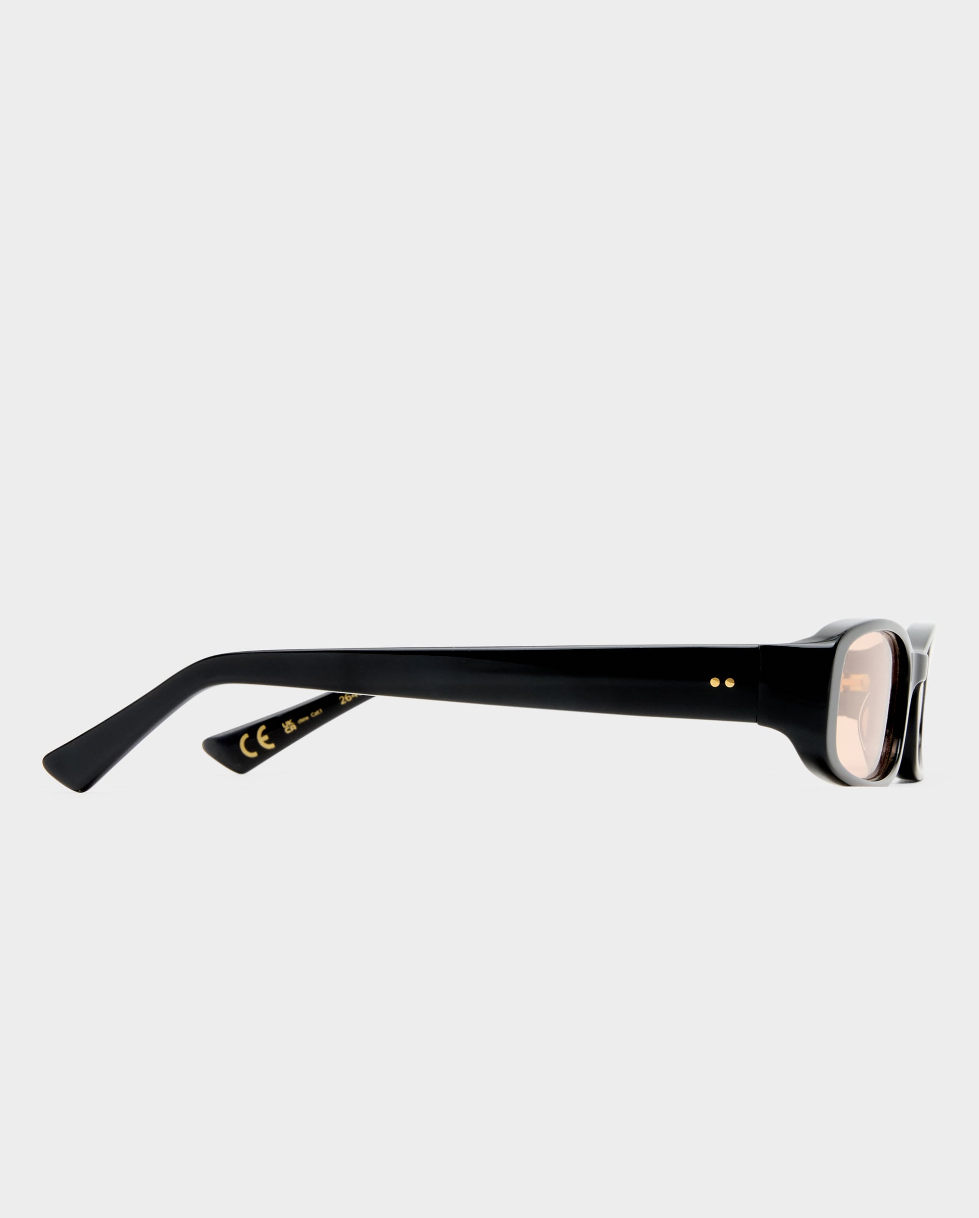 The Indiana Black Female Rectangle Sunglasses | Luv Lou