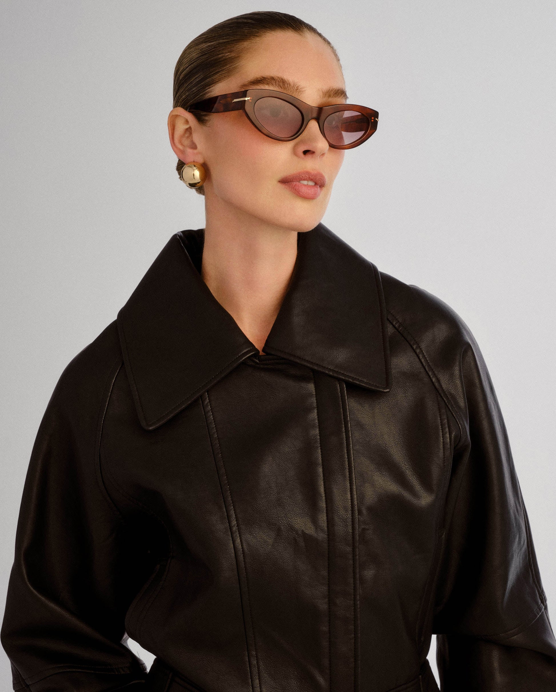 The Sofia Honey Tort Female Cat-Eye Sunglasses | Luv Lou