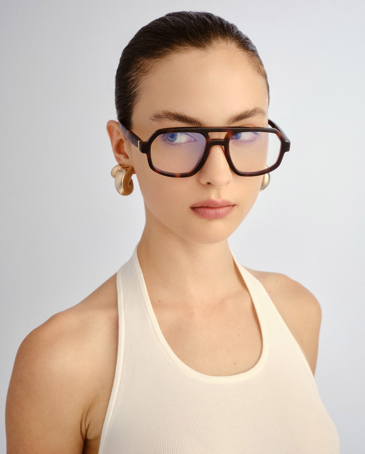 The Banks Classic Tort Female Aviator Blue Light | Luv Lou