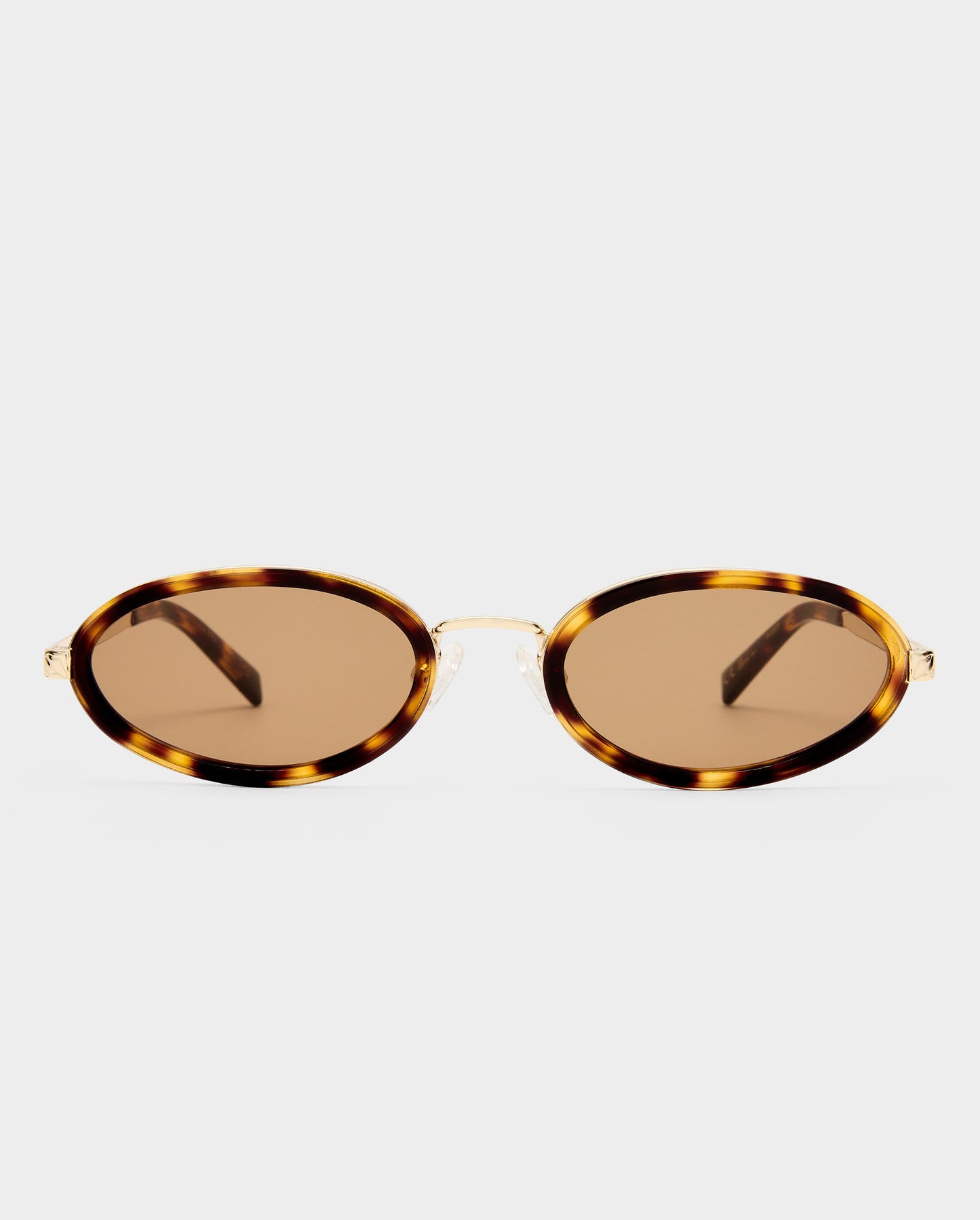 The Sage Crystal Tort Female Oval Sunglasses | Luv Lou