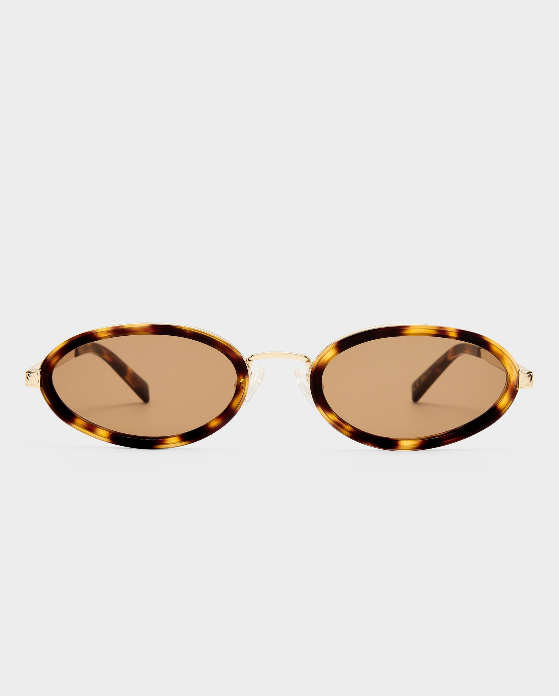 The Sage Crystal Tort Female Oval Sunglasses | Luv Lou