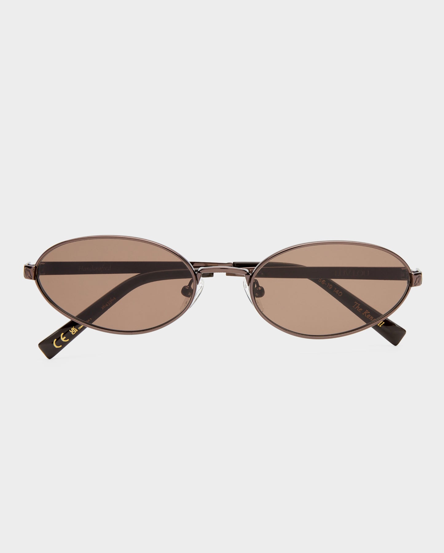 The Kendall Bronze Female Oval Sunglasses | Luv Lou