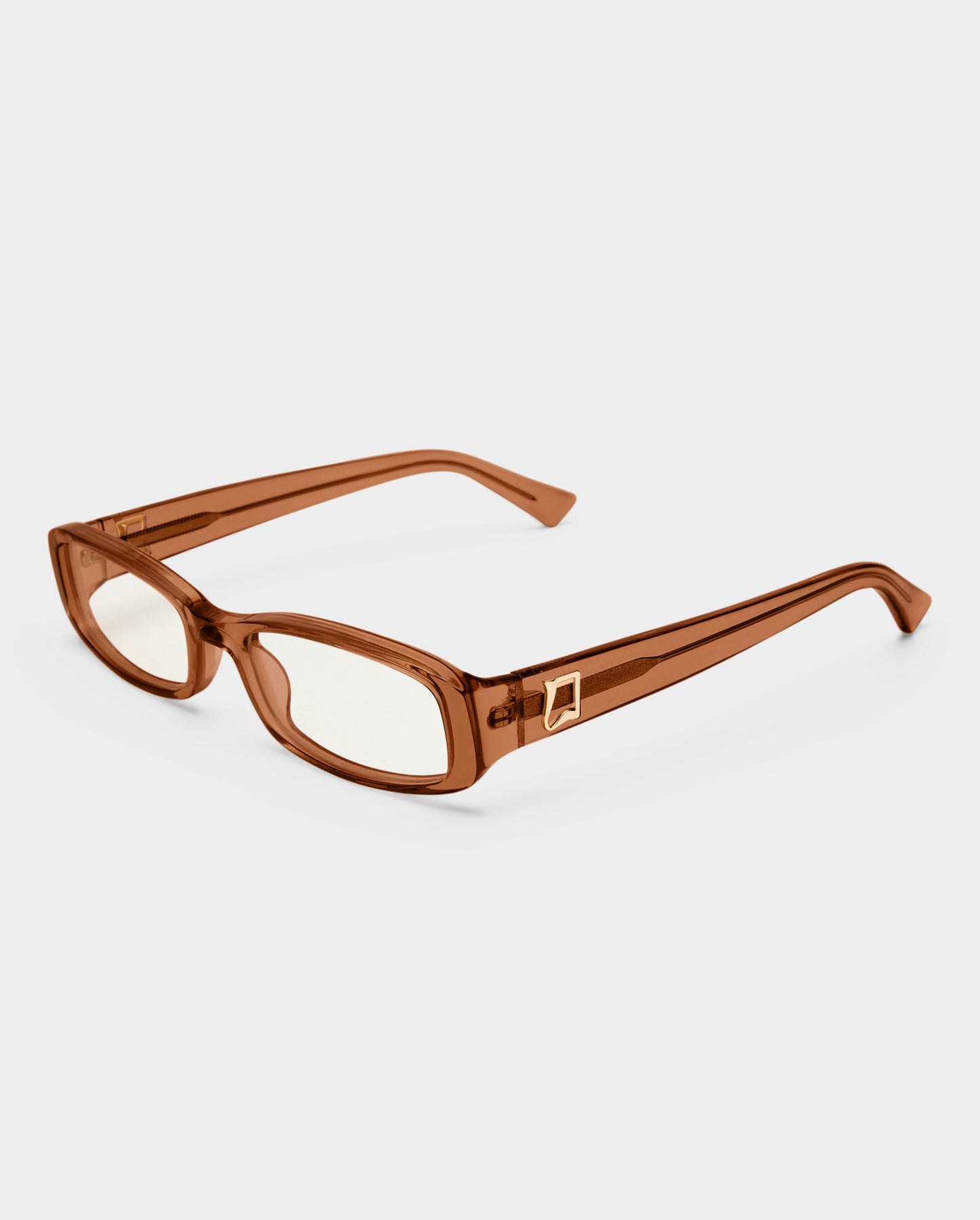 The Eden Crystal Amber Female Rectangle Blue Light | Luv Lou