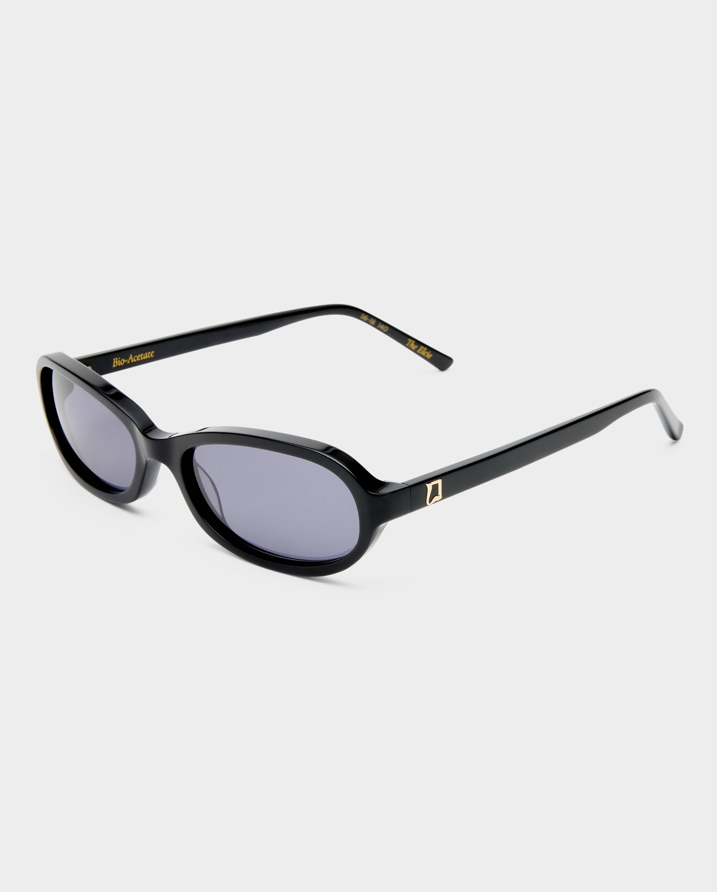 The Elcie Black Female Oval Sunglasses | Luv Lou