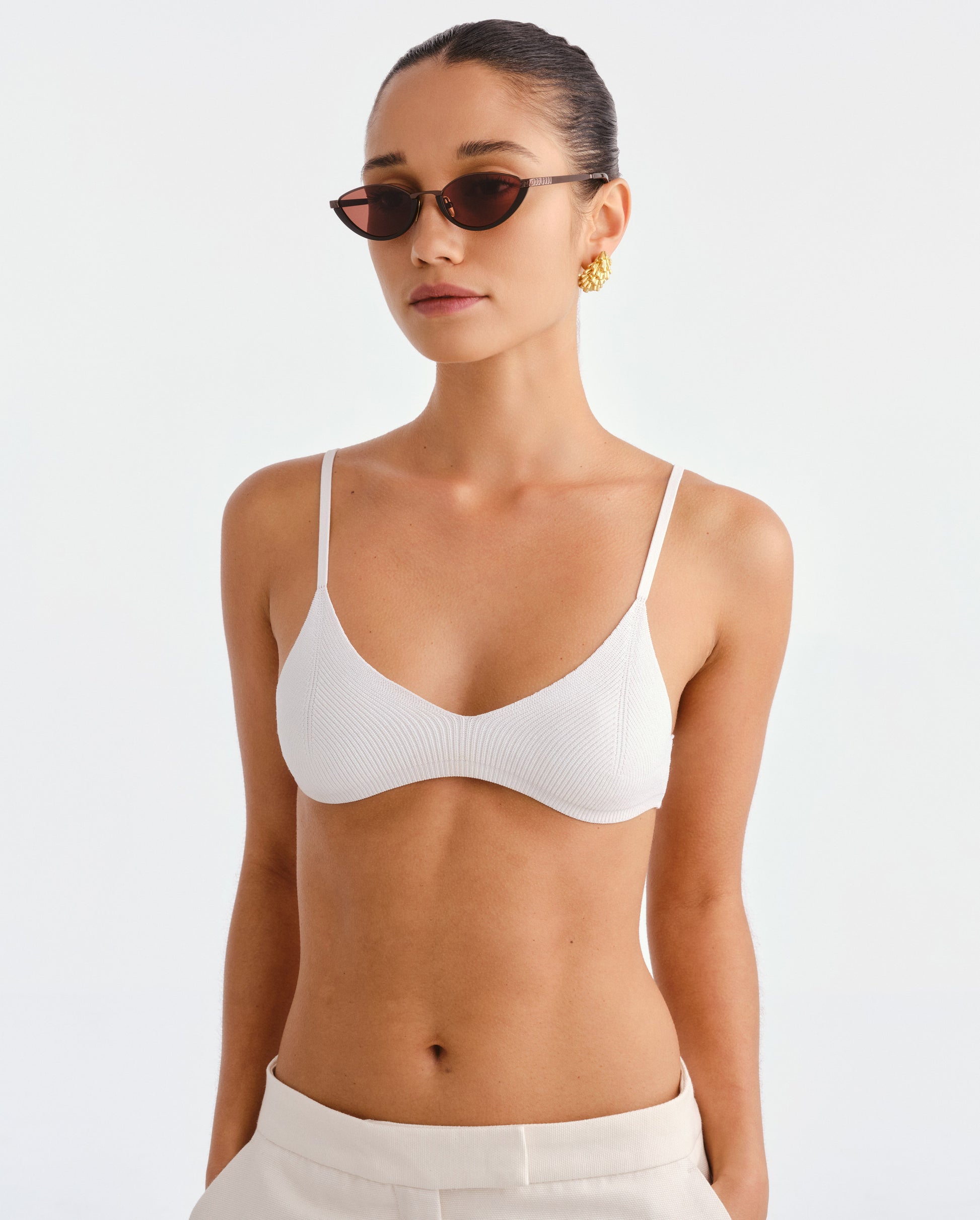 The Lia Bronze Female Cat-Eye Sunglasses | Luv Lou