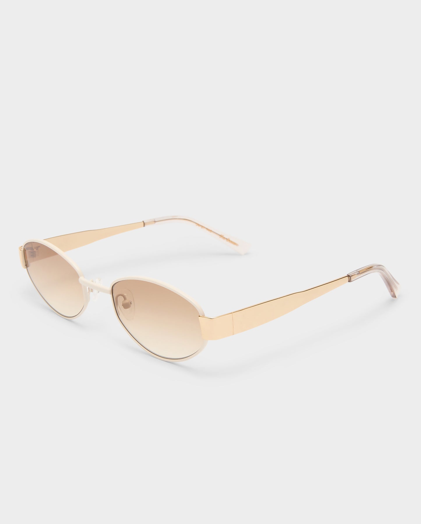 The Boston Ivory Female Oval Sunglasses | Luv Lou