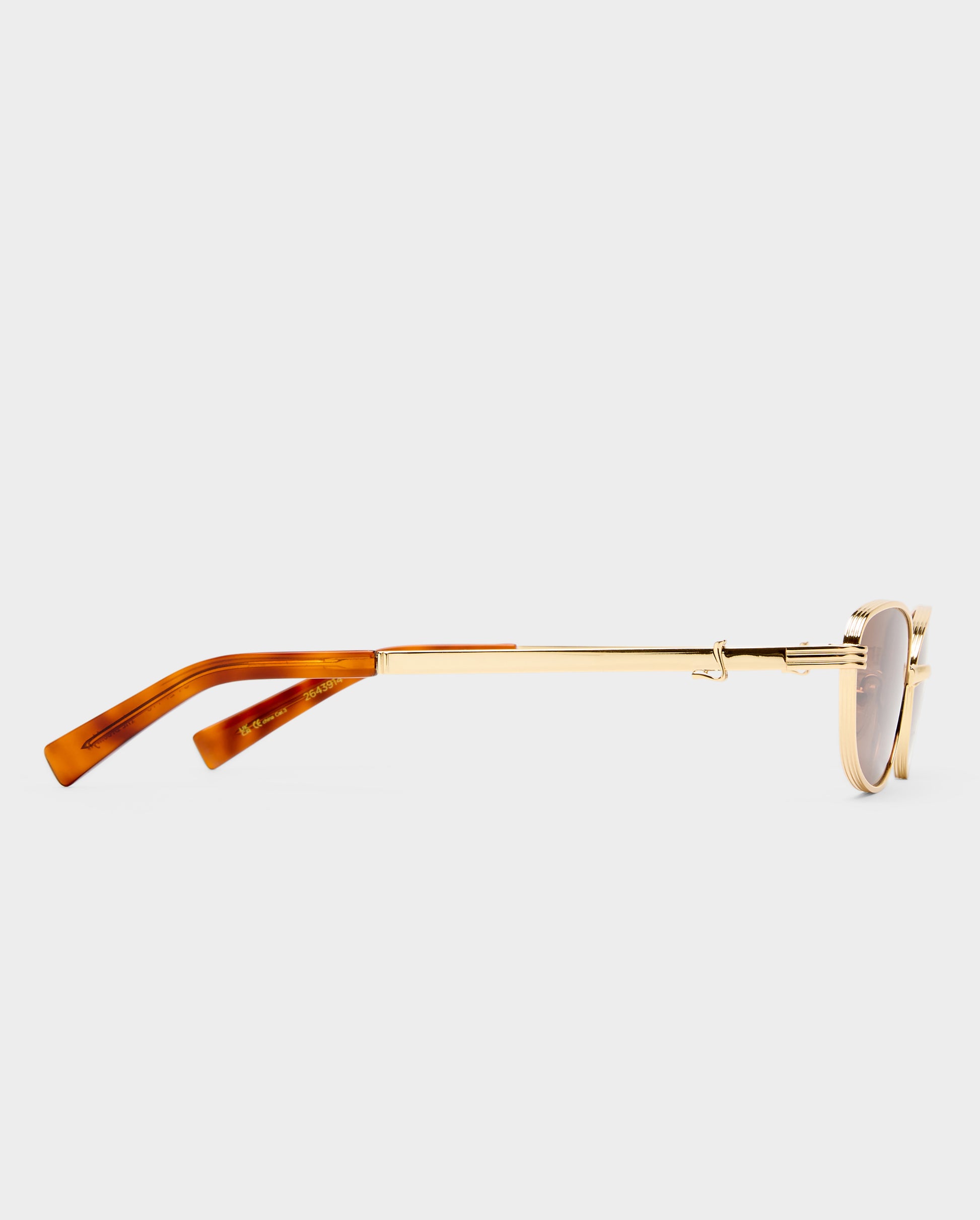 The Brooklyn Gold Female Oval Sunglasses | Luv Lou