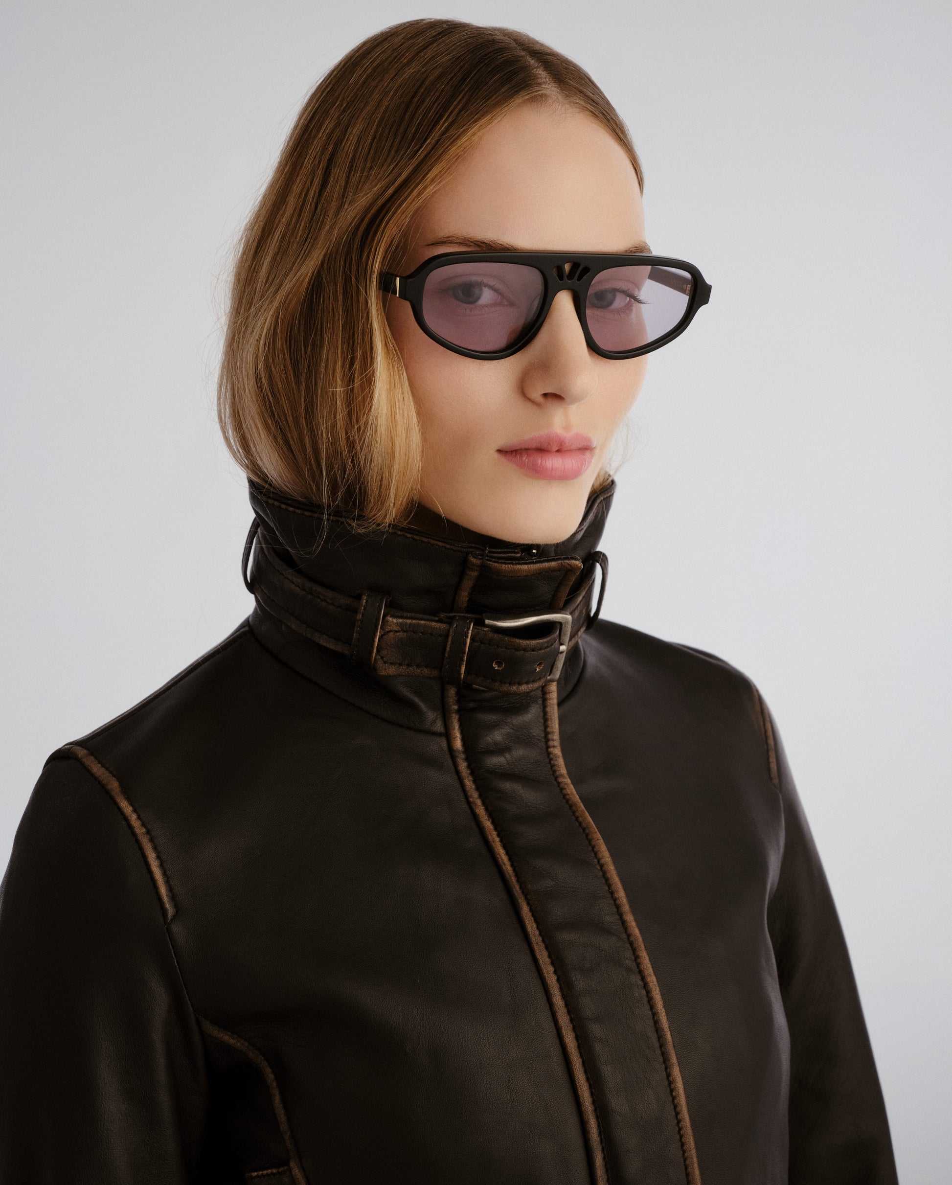 The Dakota Black Female Aviator Sunglasses | Luv Lou
