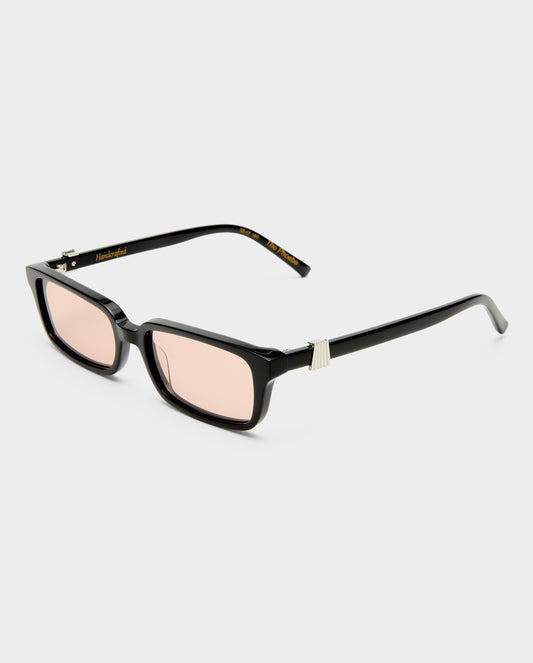 The Phoebe Luxe Black Female Rectangle Sunglasses | Luv Lou