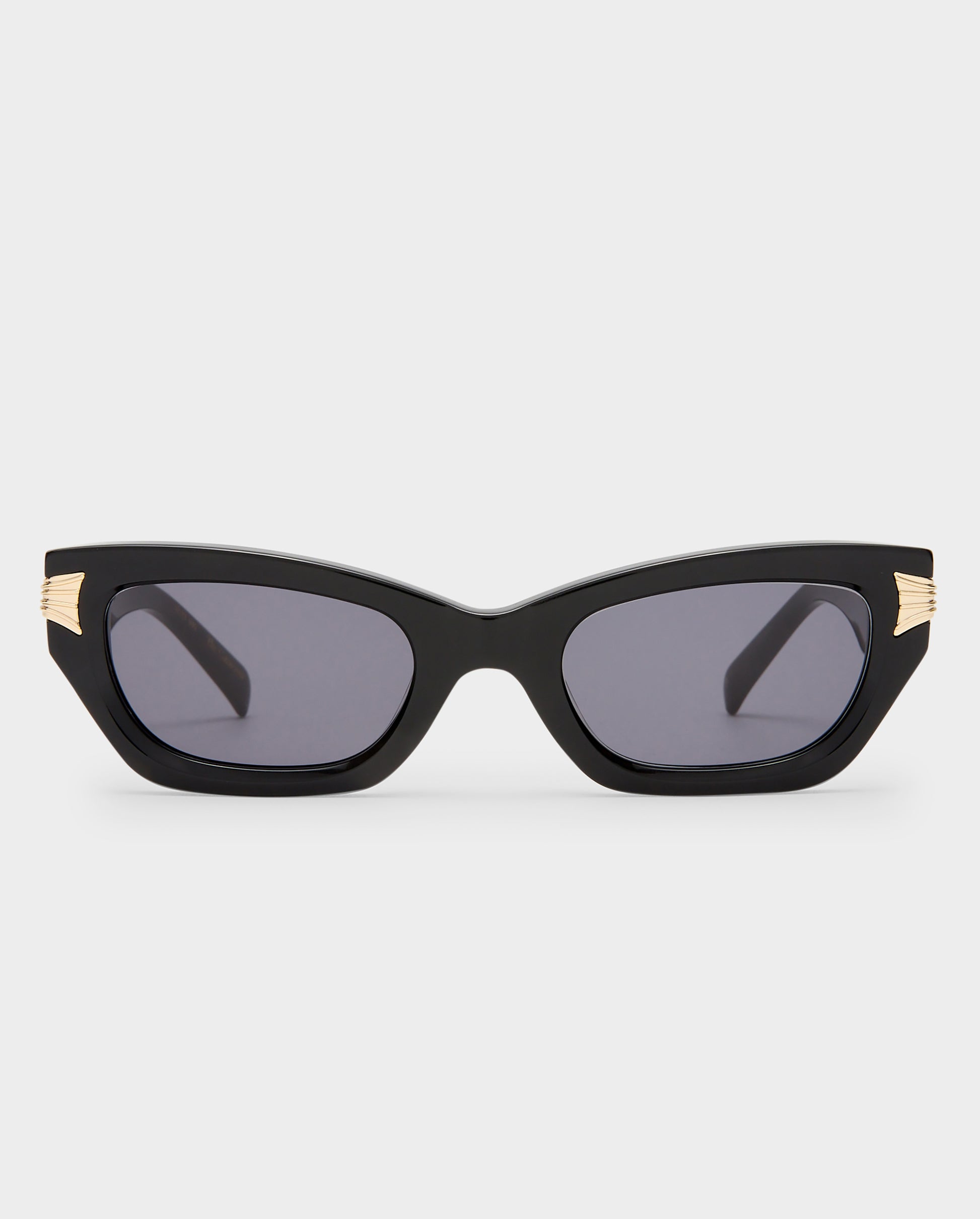 The Cameron Black Female Cat-Eye Sunglasses | Luv Lou