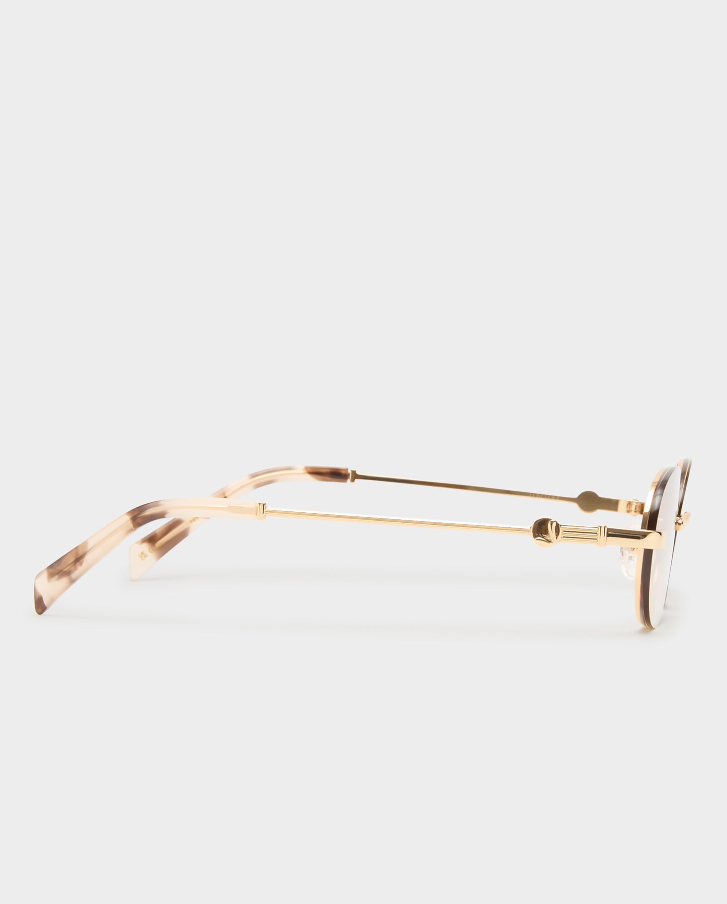 The Jean Gold Female Oval Sunglasses | Luv Lou