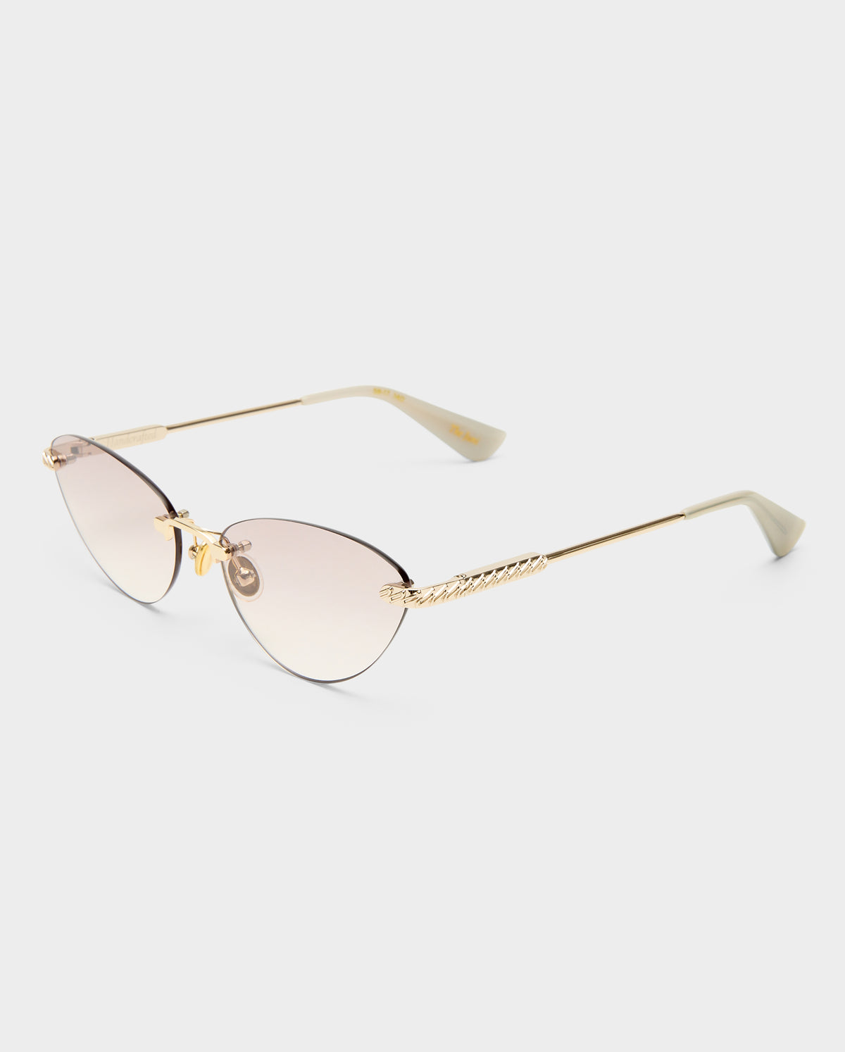 The Juni Light Gold Female Cat-Eye Sunglasses | Luv Lou