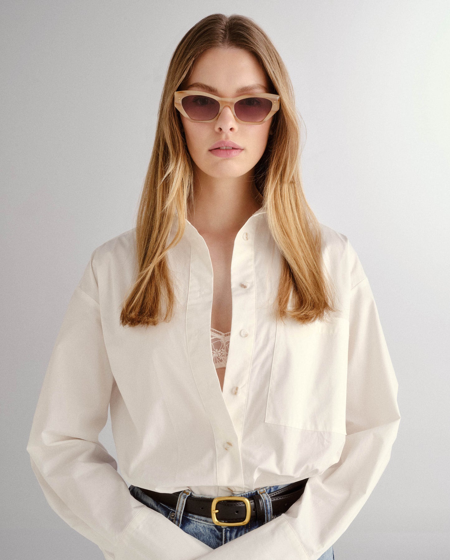 The Sydney Oat Female Cat-Eye Sunglasses | Luv Lou