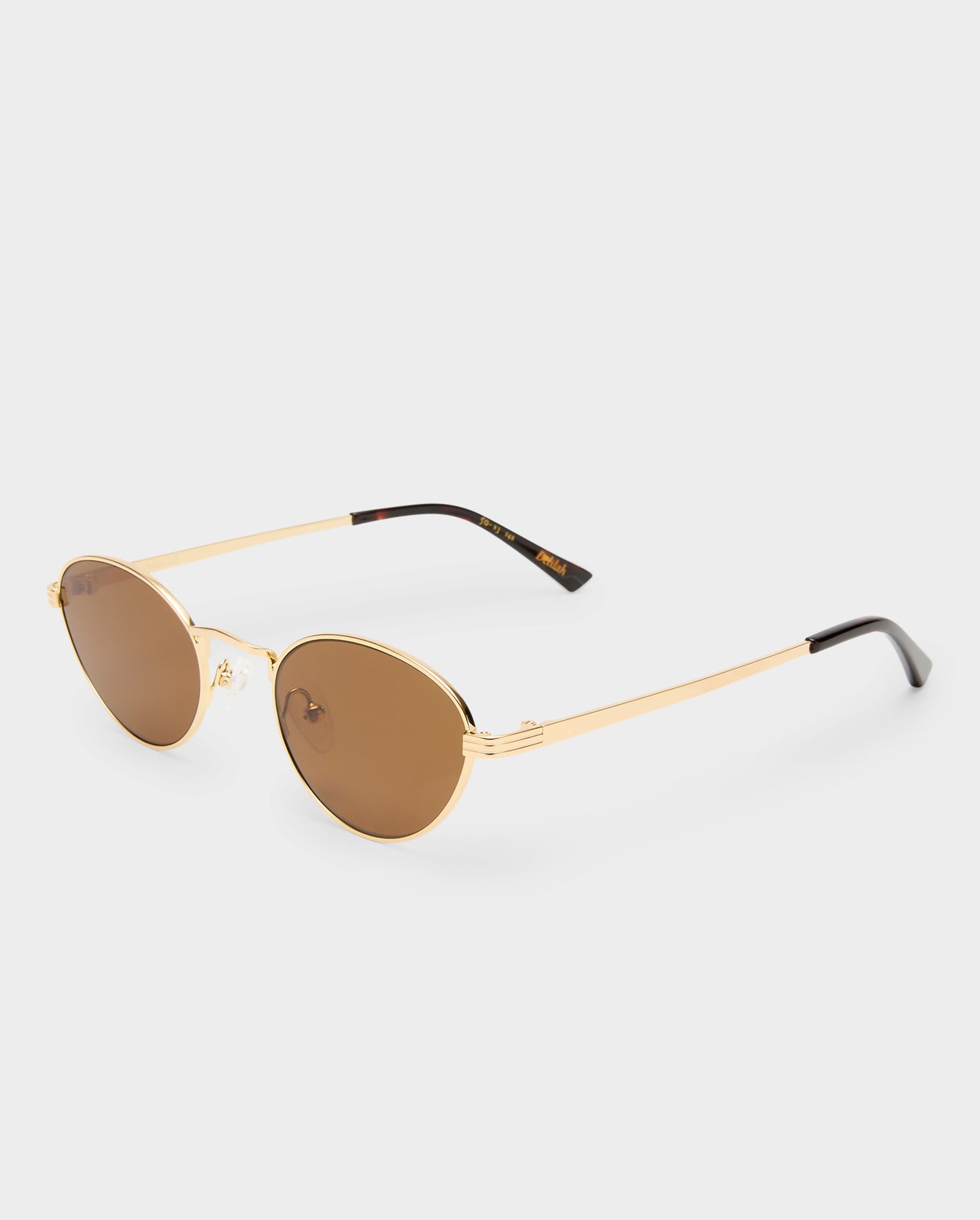 The Delilah Gold Female Oval Sunglasses | Luv Lou