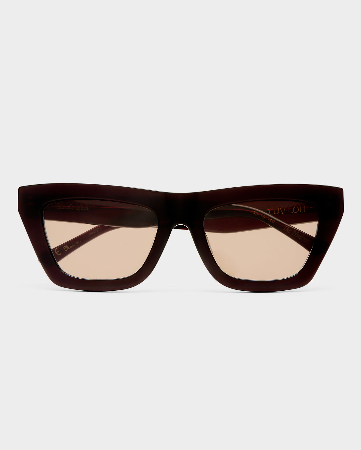 The Hudson Wine Female Cat-Eye Sunglasses | Luv Lou