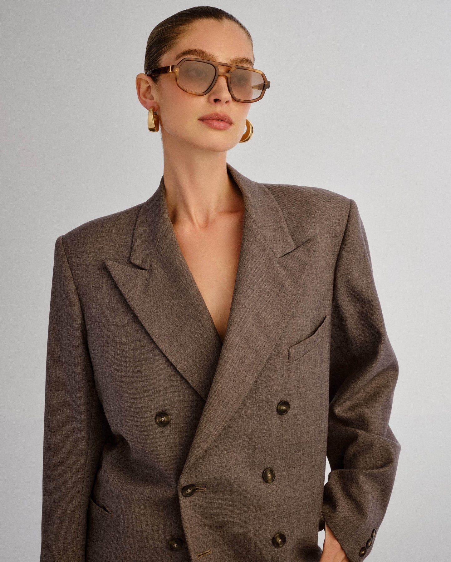 The Banks Caramel Tort Female Aviator Sunglasses | Luv Lou