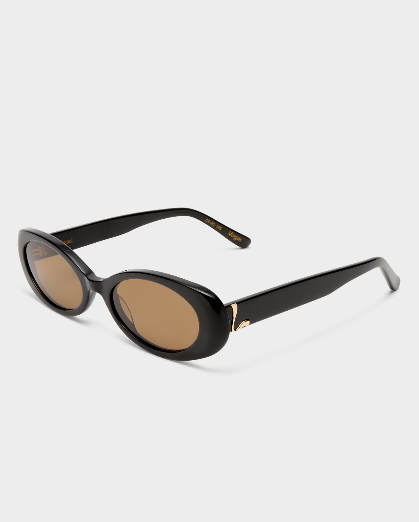 The Morgan Black Female Oval Sunglasses | Luv Lou