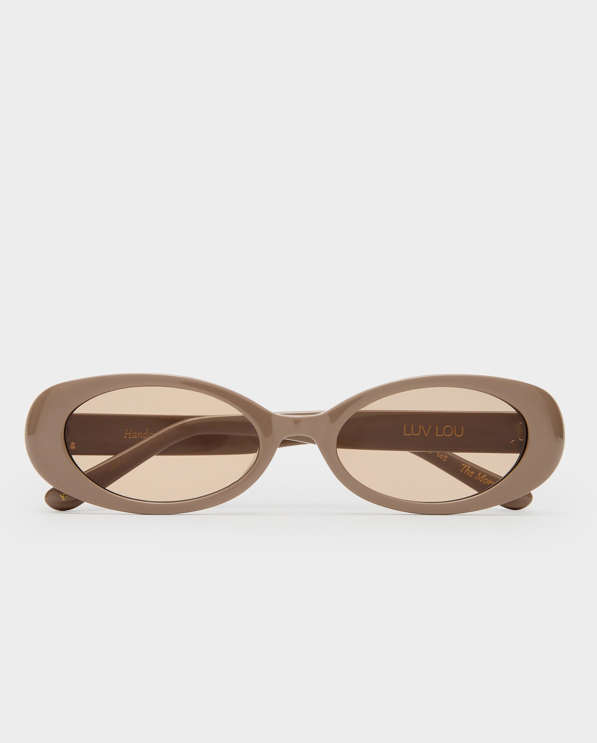 The Morgan Taupe Female Oval Sunglasses | Luv Lou