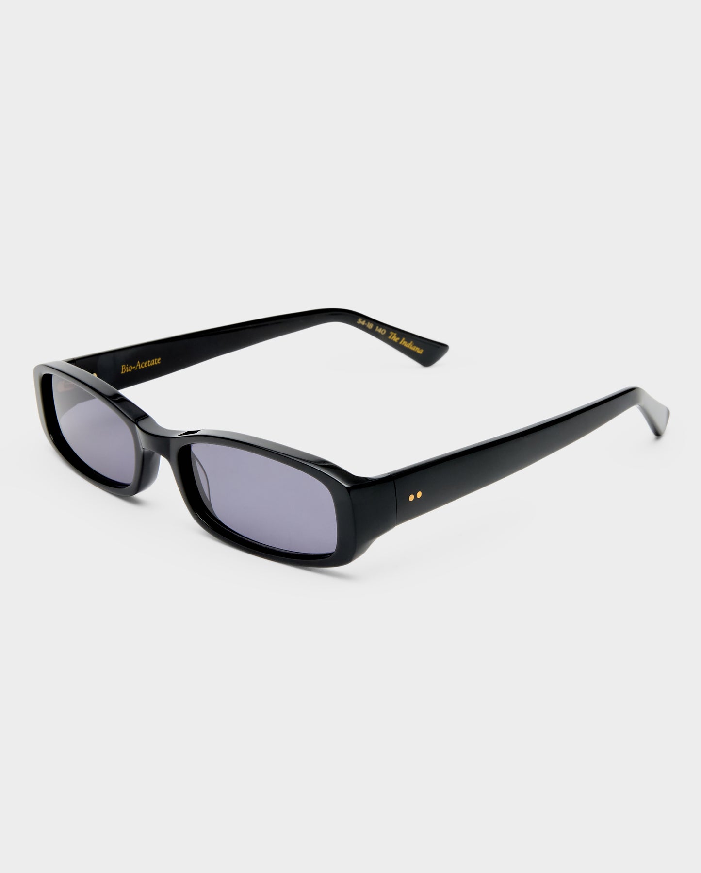 The Indiana Black Female Rectangle Sunglasses | Luv Lou