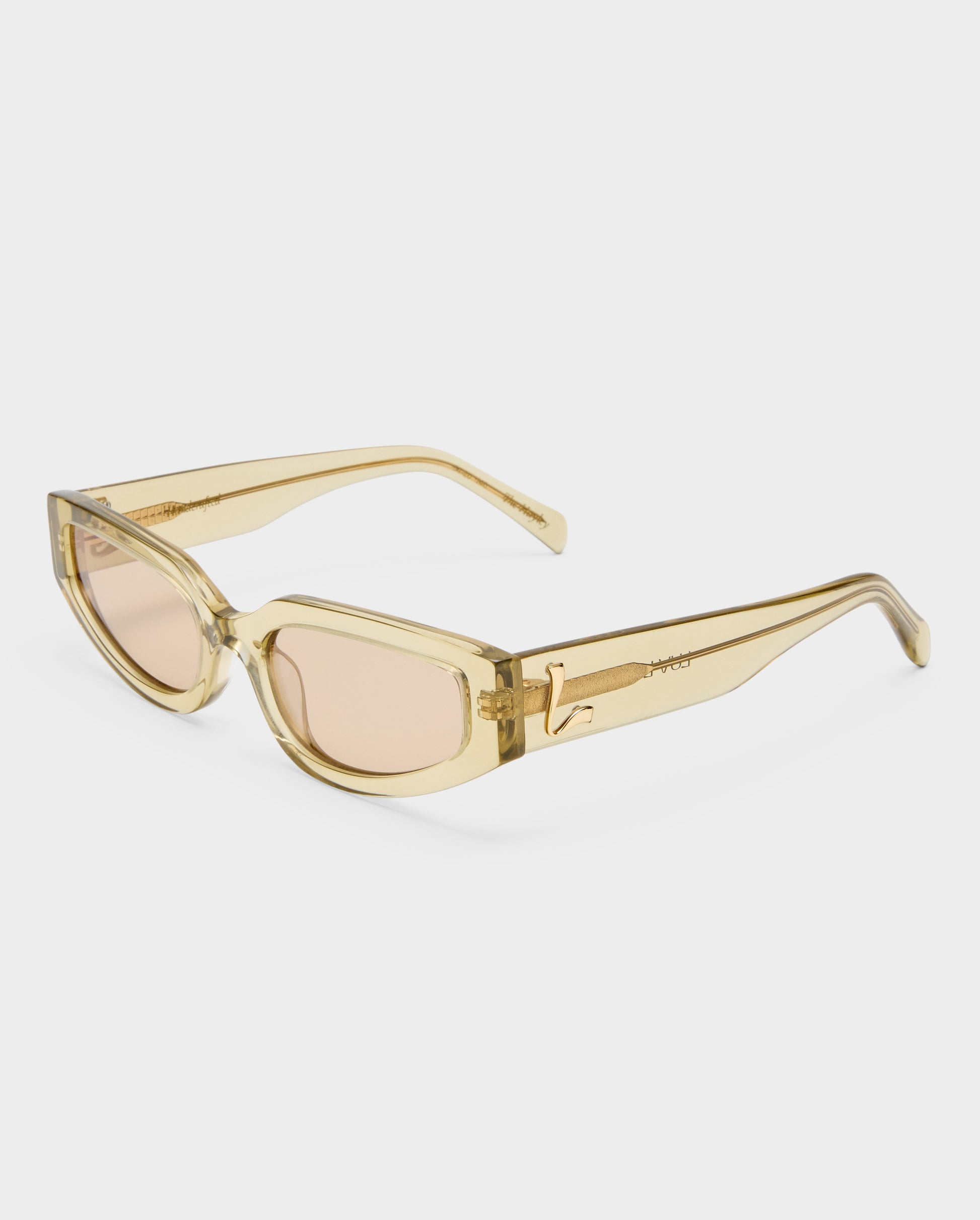 The Hayley Sage Crystal Female Cat-Eye Sunglasses | Luv Lou