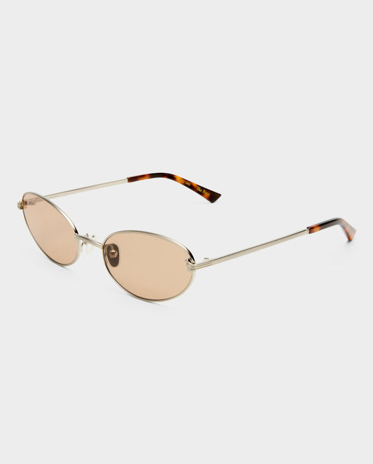 The Rose Brushed Silver Female Cat-Eye Sunglasses | Luv Lou