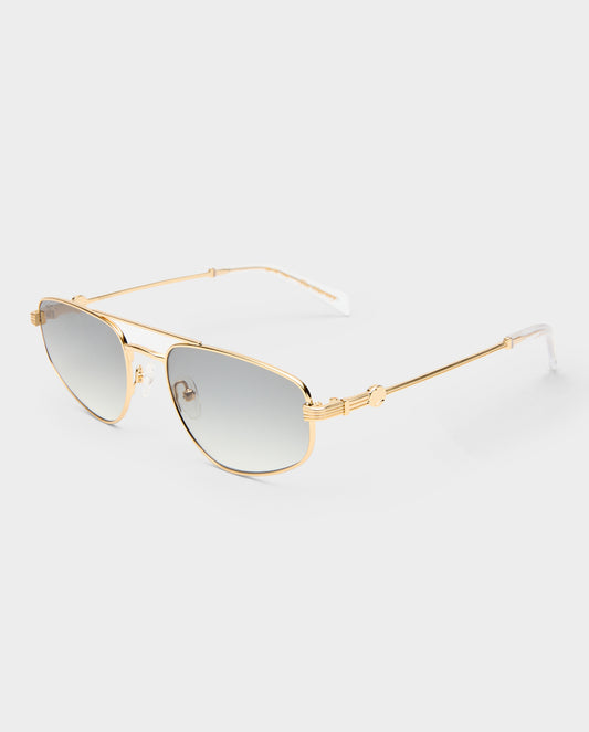 The Harvey Gold Smoke Female Aviator Sunglasses | Luv Lou