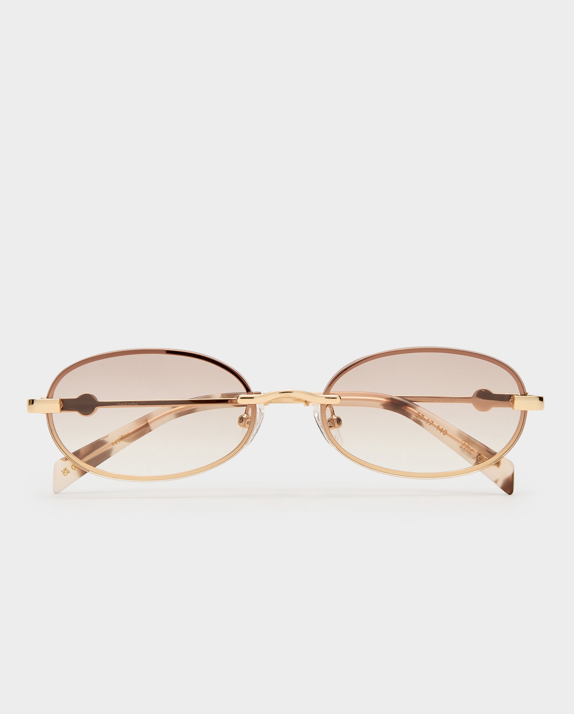 The Jean Gold Female Oval Sunglasses | Luv Lou