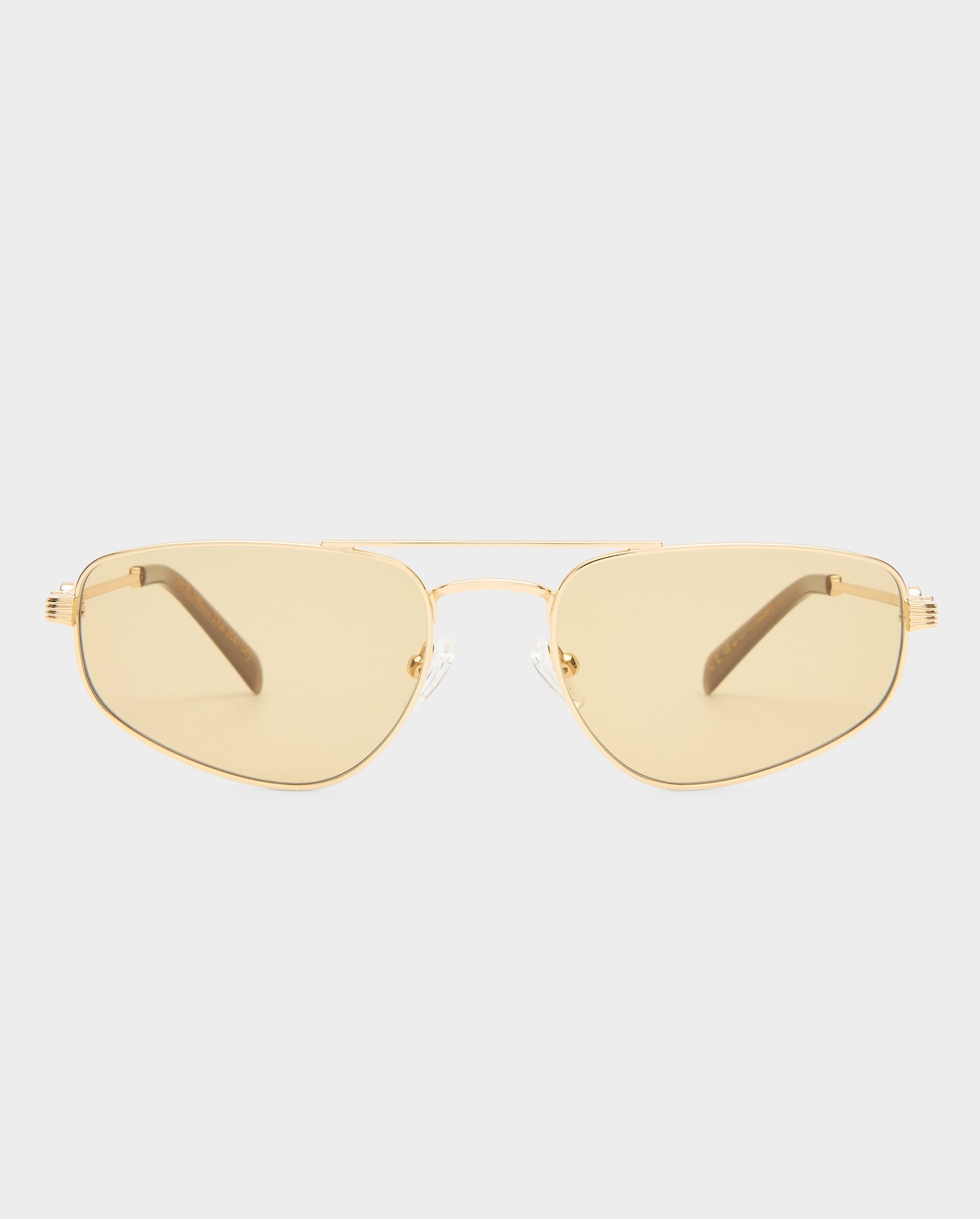 The Harvey Gold Female Aviator Sunglasses | Luv Lou