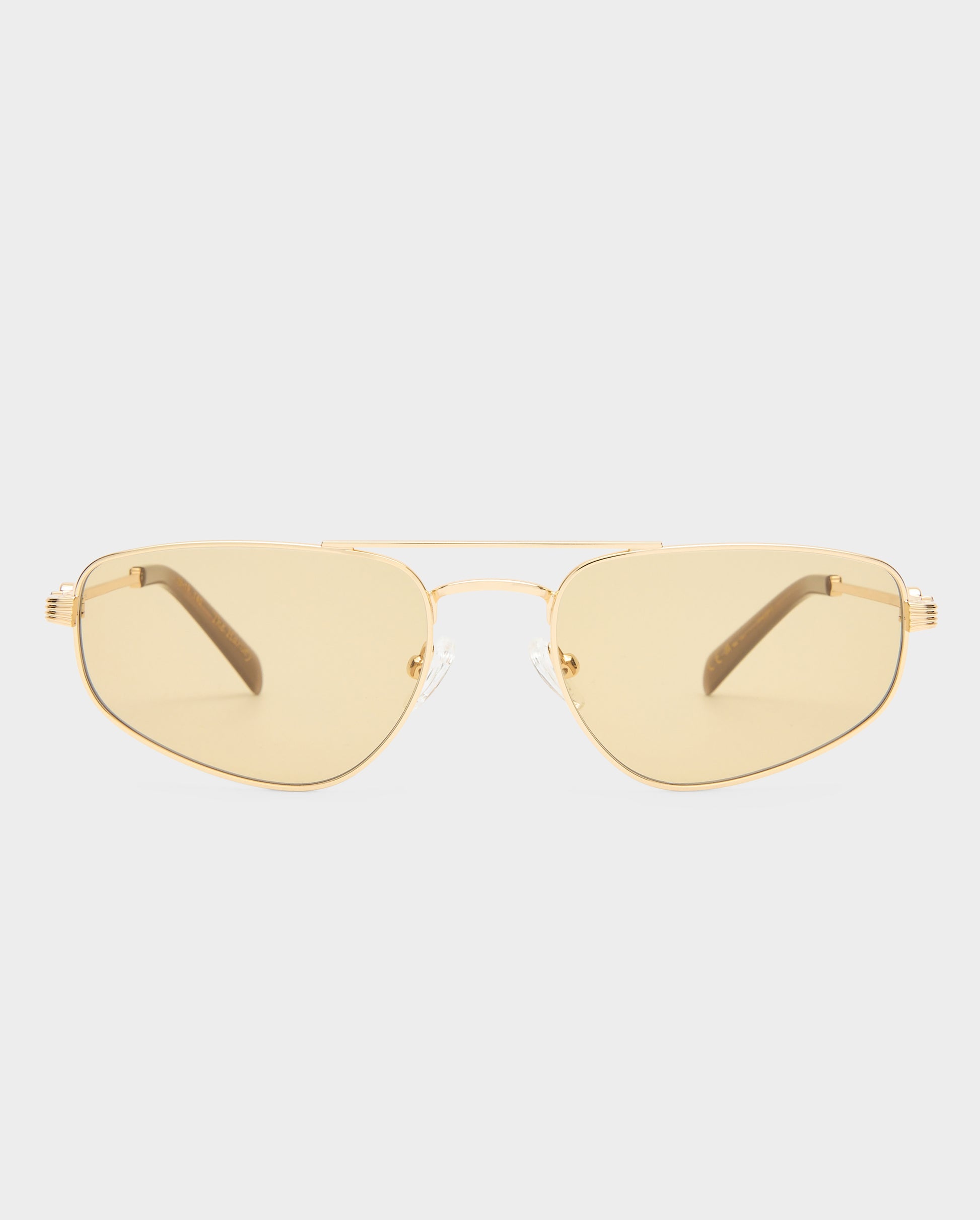 The Harvey Gold Female Aviator Sunglasses | Luv Lou