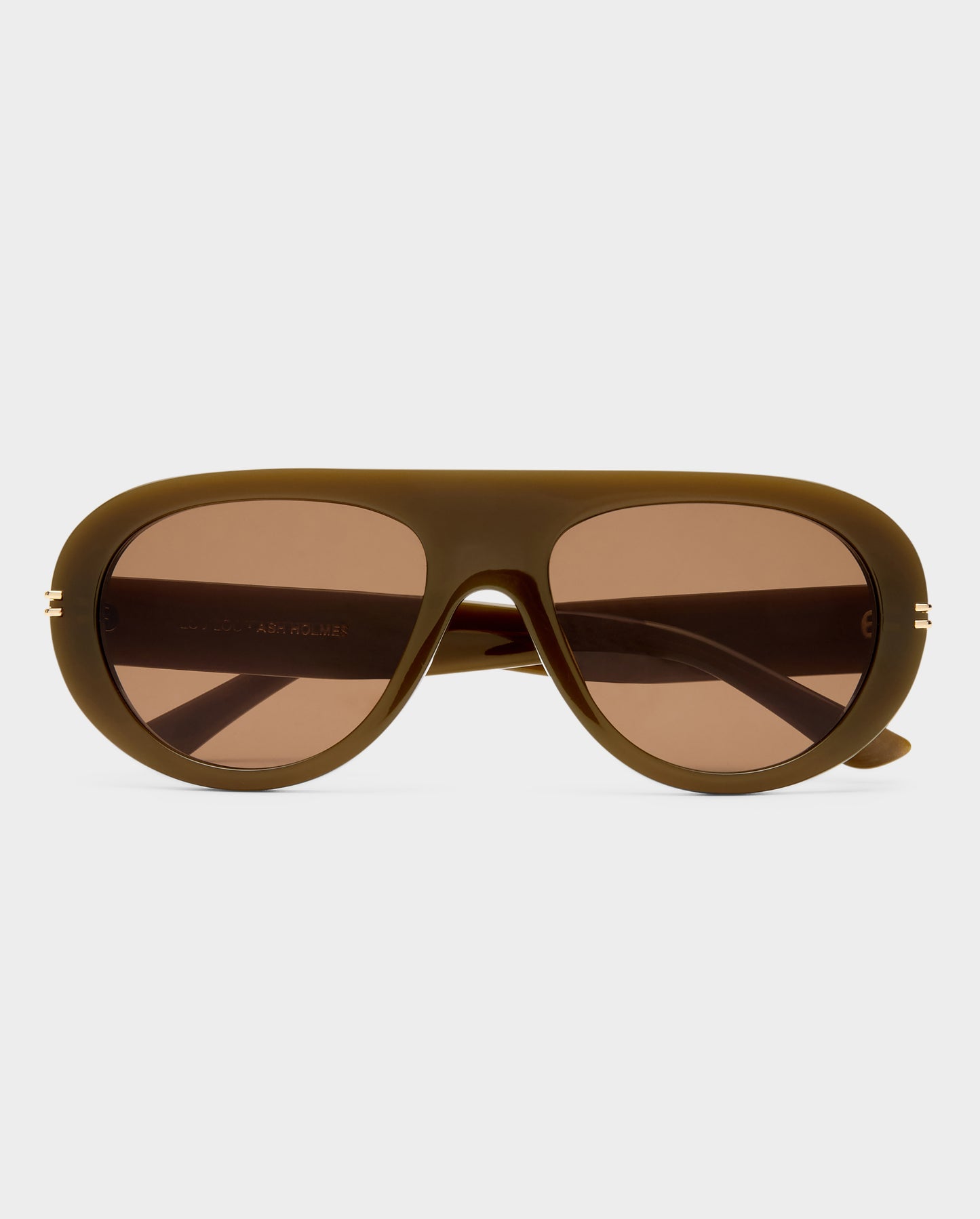 The Ash Khaki Female Aviator Sunglasses | Luv Lou