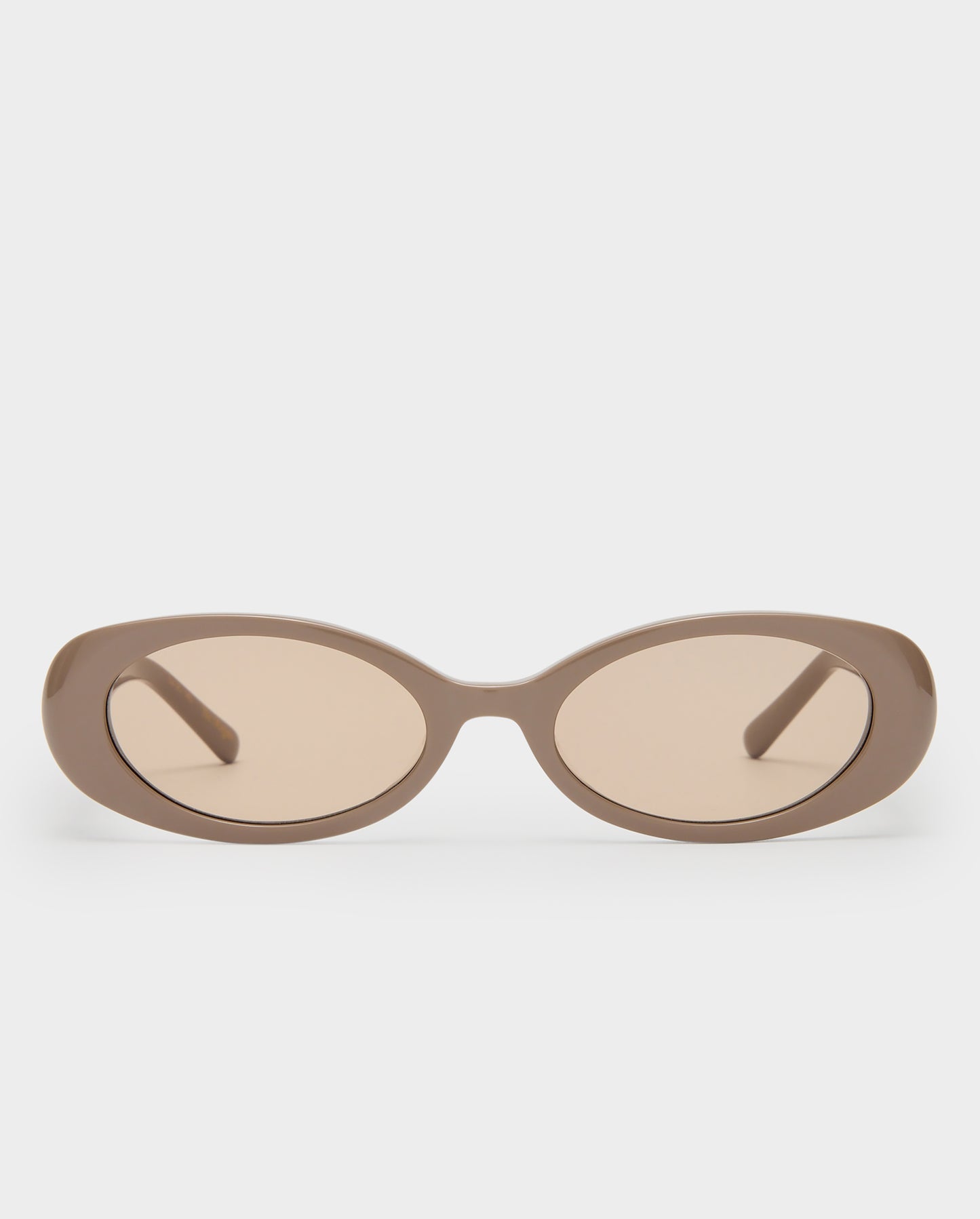 The Morgan Taupe Female Oval Sunglasses | Luv Lou