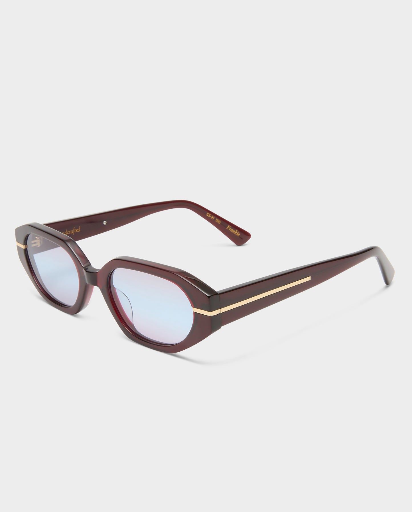 The Frankie Burgundy Female Rectangle Sunglasses | Luv Lou