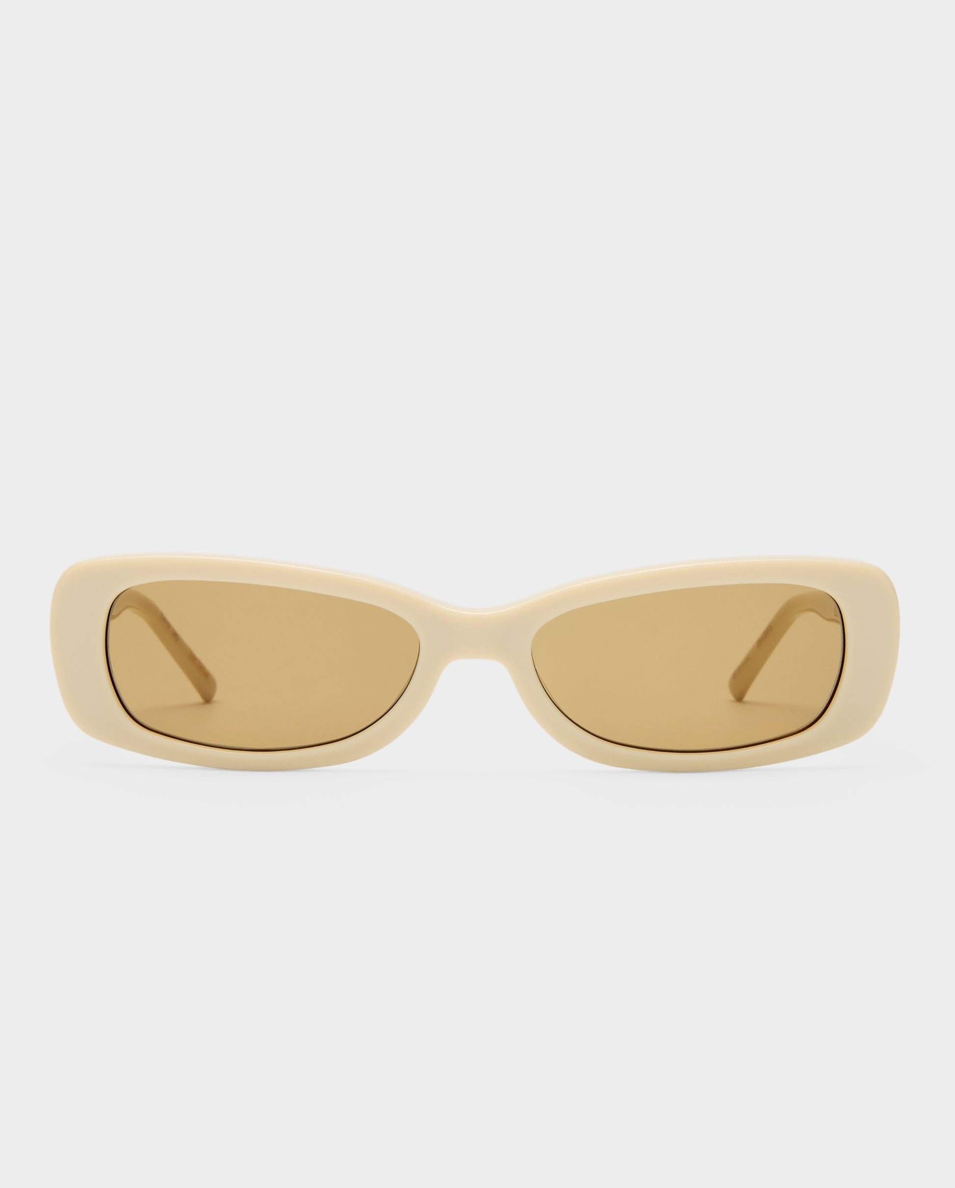 The Bella Beige Female Rectangle Sunglasses | Luv Lou